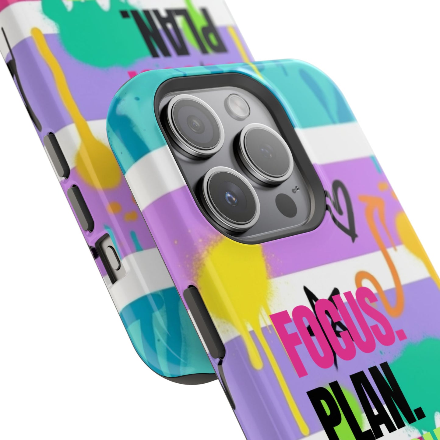 Focus. Plan. Execute. Motivational Phone Case — Magnetic Impact-Resistant