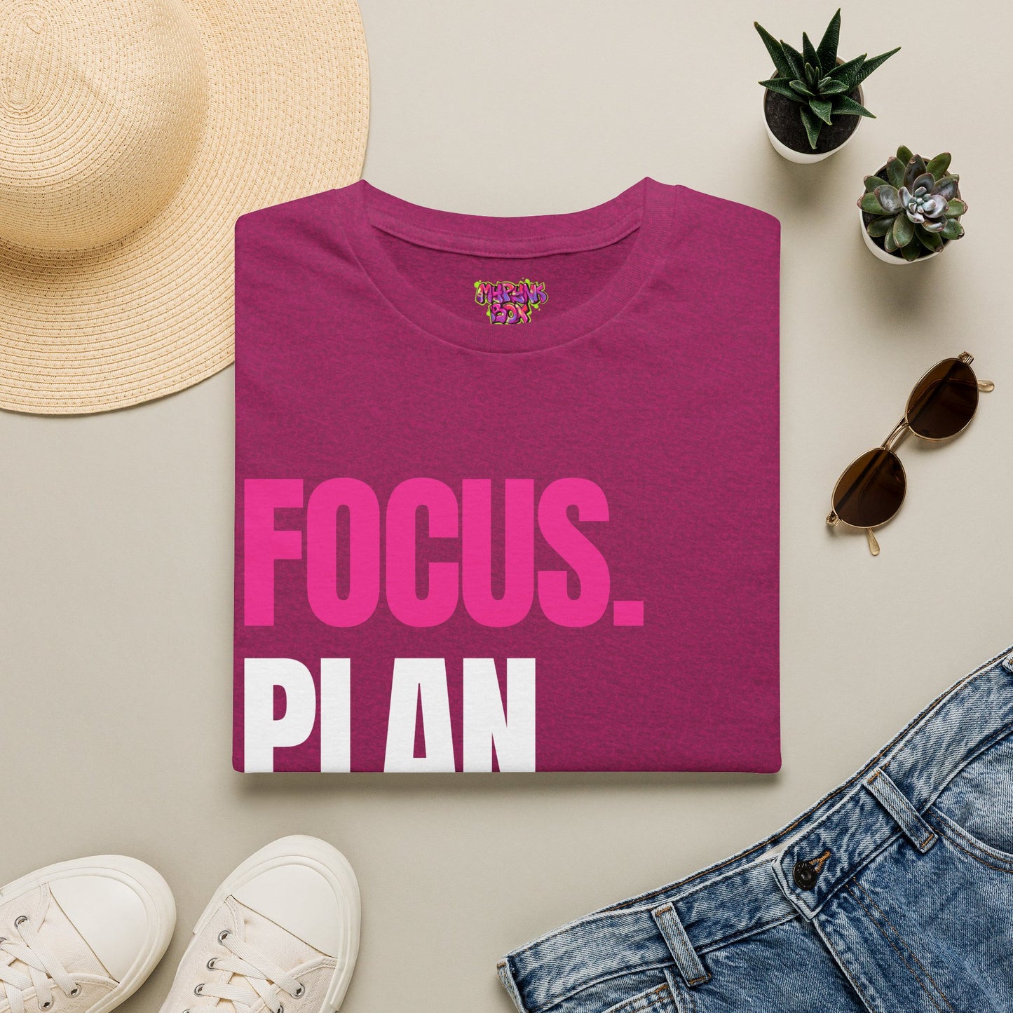 FOCUS. PLAN. EXECUTE. T-Shirt — Motivational Graphic Tee for Productivity & Goal Setting