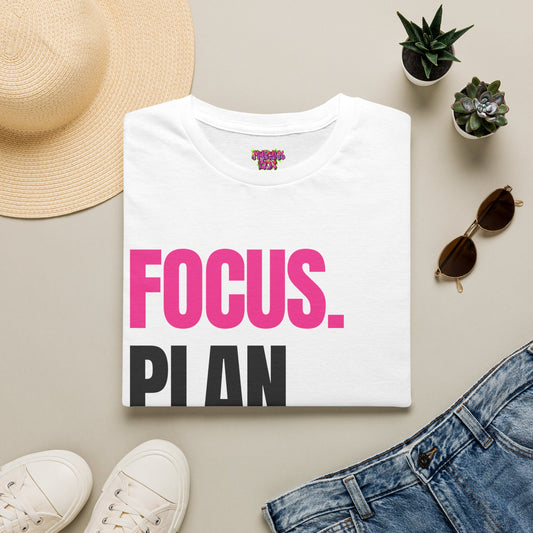 FOCUS. PLAN. EXECUTE. T-Shirt — Motivational Graphic Tee for Productivity & Goal Setting