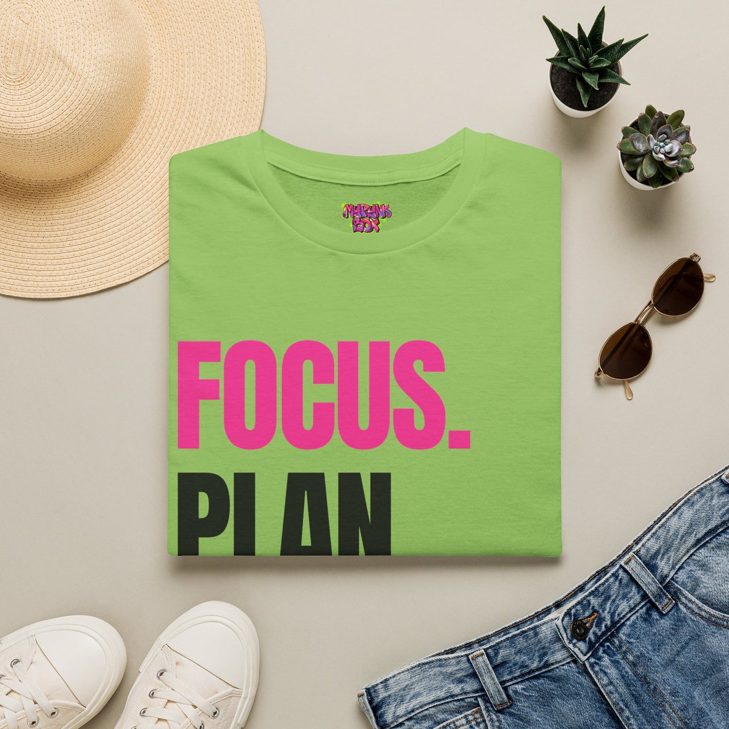 FOCUS. PLAN. EXECUTE. T-Shirt — Motivational Graphic Tee for Productivity & Goal Setting