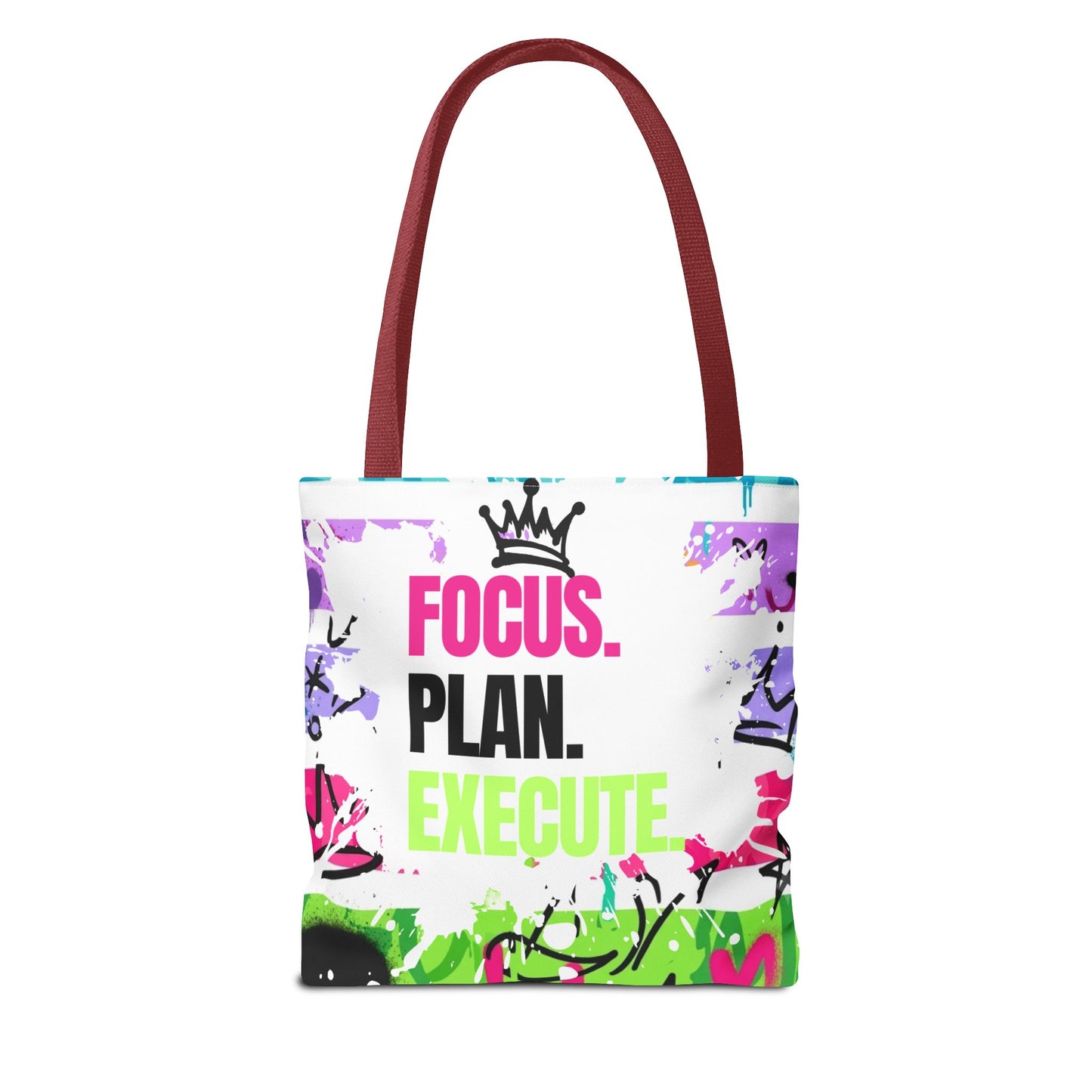 Focus. Plan. Execute. Motivational Tote Bag