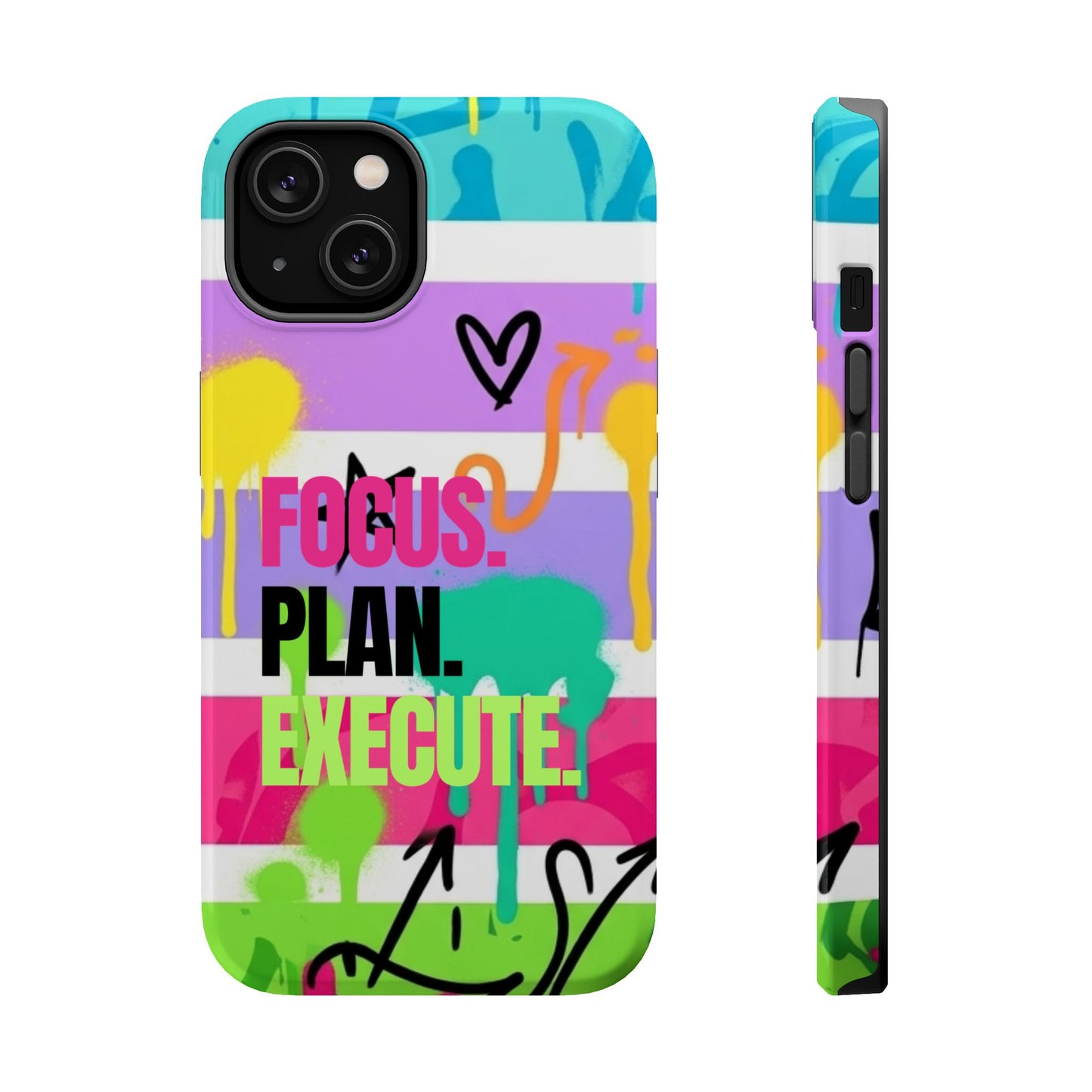 Focus. Plan. Execute. Motivational Phone Case — Magnetic Impact-Resistant