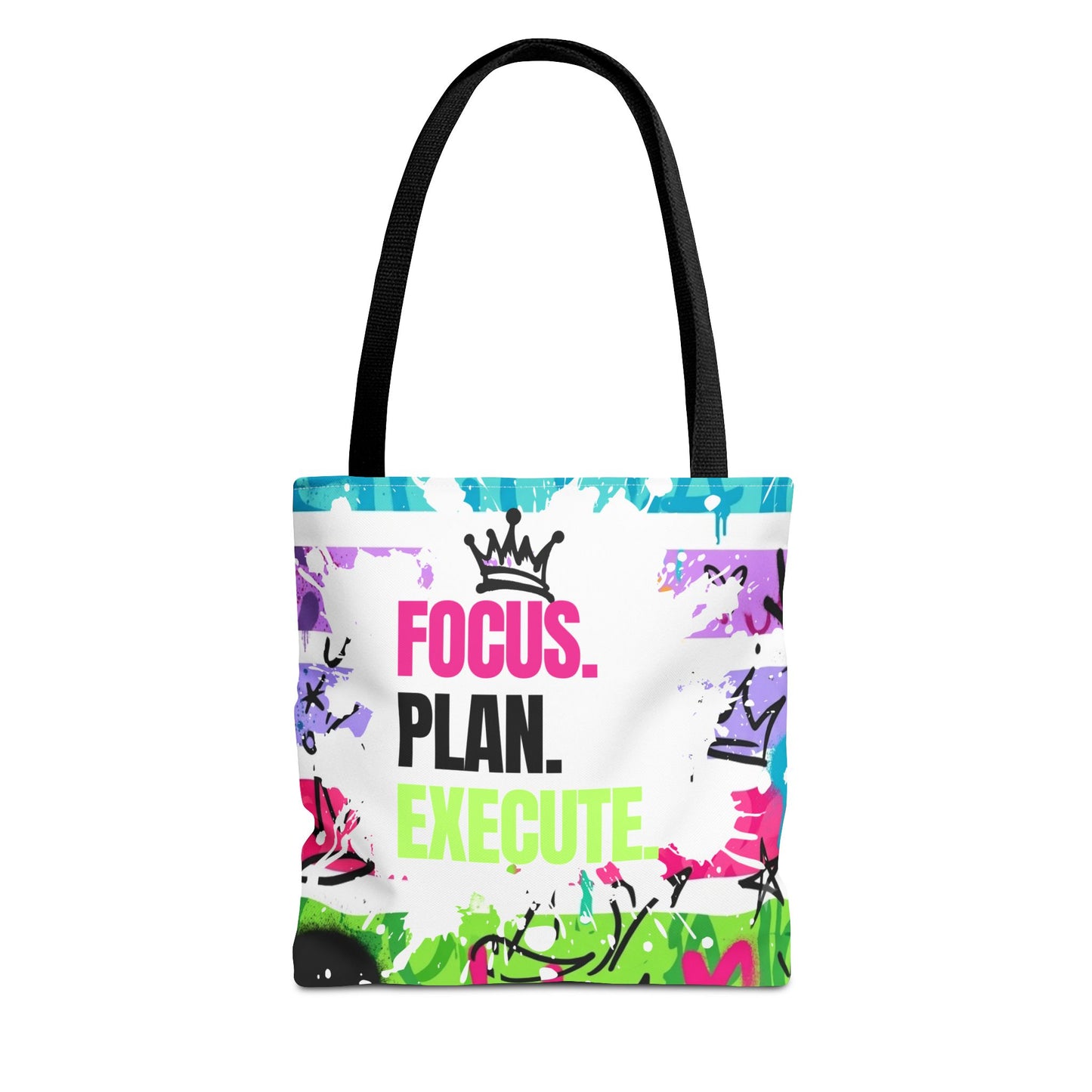 Focus. Plan. Execute. Motivational Tote Bag
