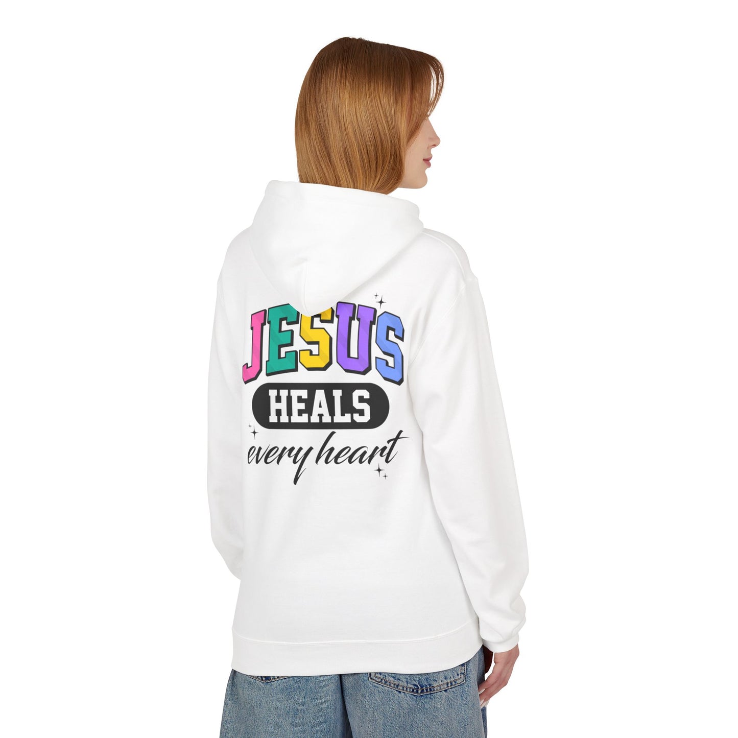 Jesus Heals Every Heart Hoodie — Christian Faith Pullover