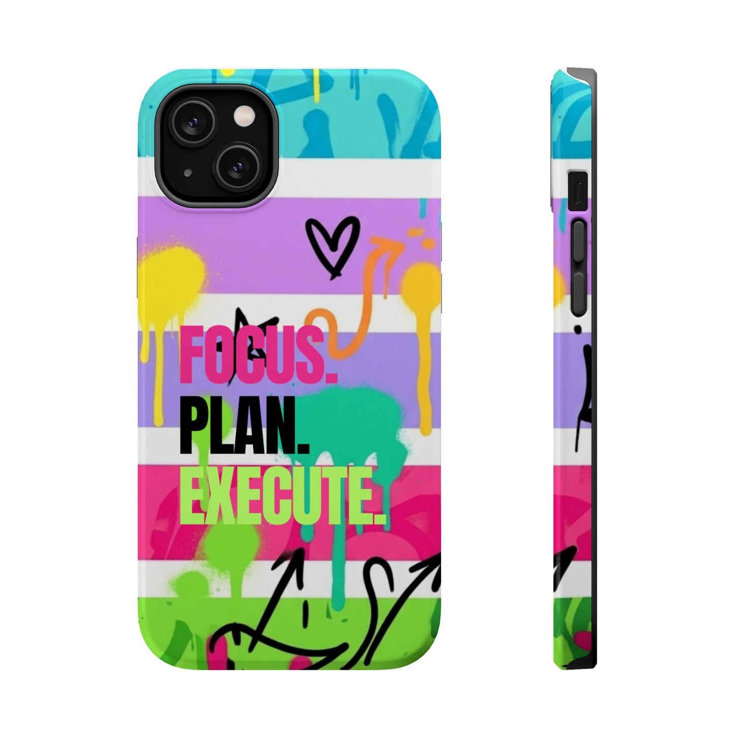 Focus. Plan. Execute. Motivational Phone Case — Magnetic Impact-Resistant