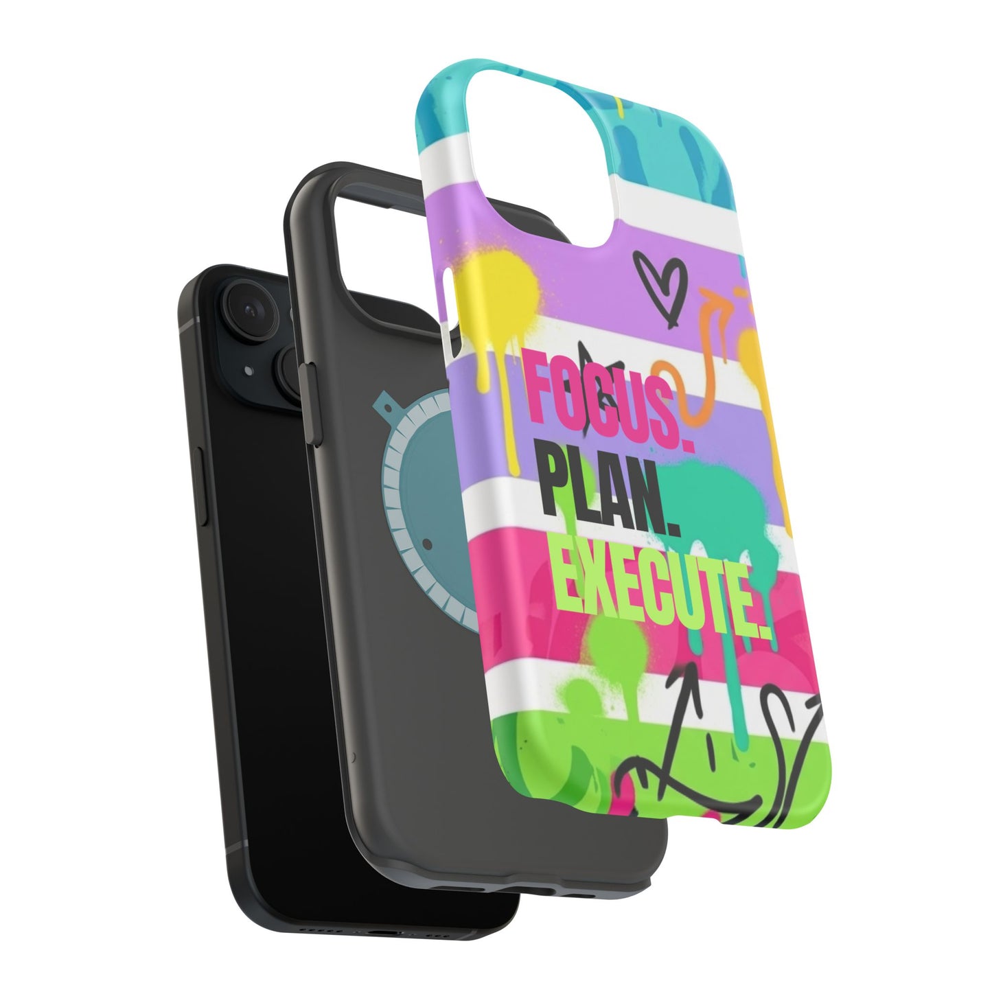 Focus. Plan. Execute. Motivational Phone Case — Magnetic Impact-Resistant
