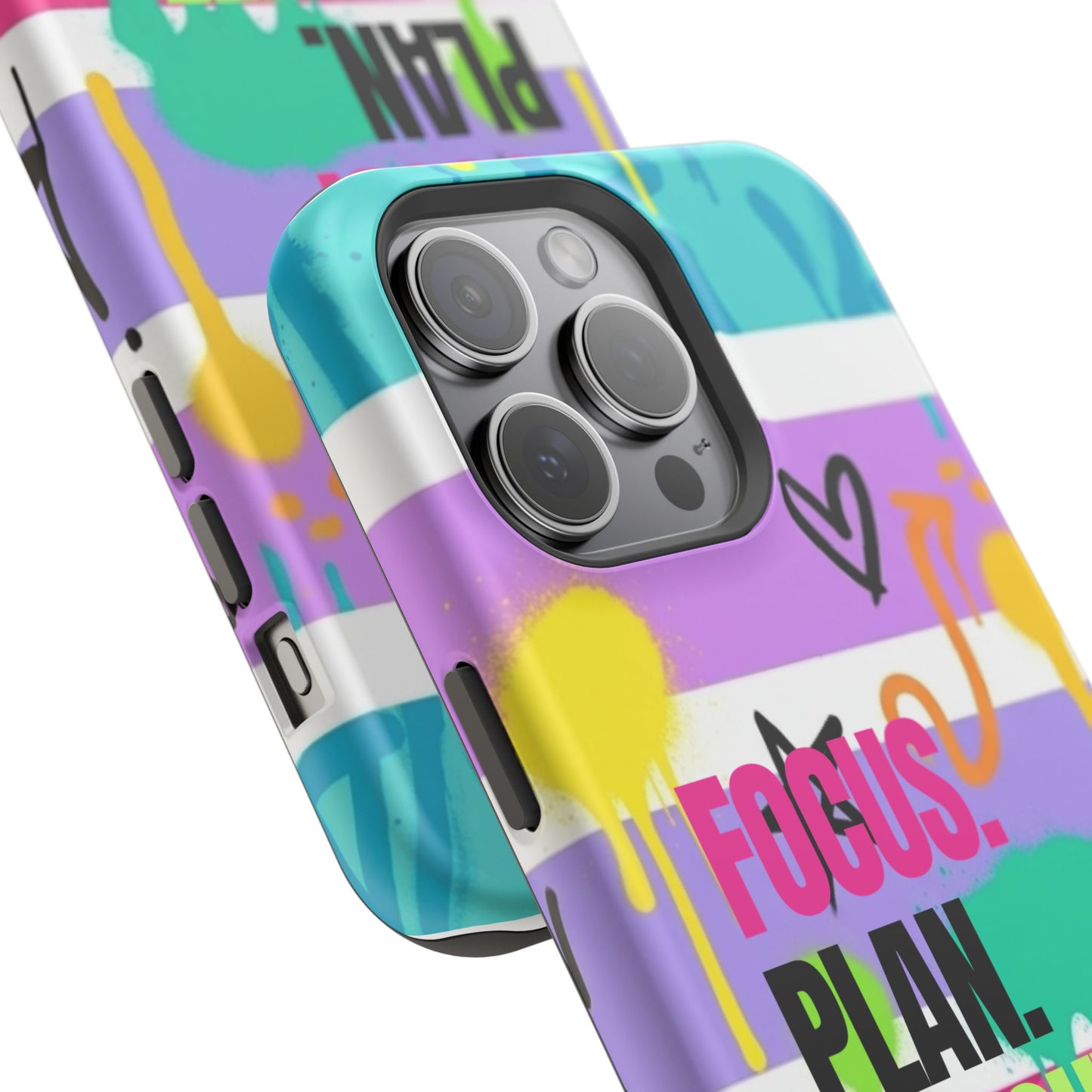 Focus. Plan. Execute. Motivational Phone Case — Magnetic Impact-Resistant