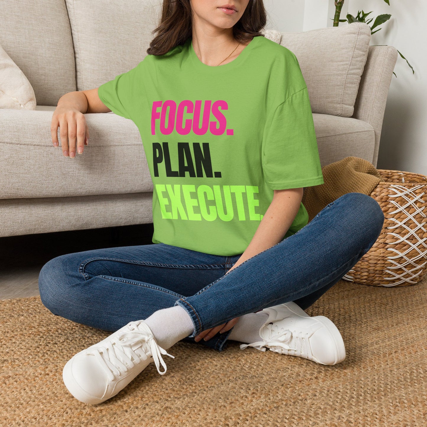 FOCUS. PLAN. EXECUTE. T-Shirt — Motivational Graphic Tee for Productivity & Goal Setting