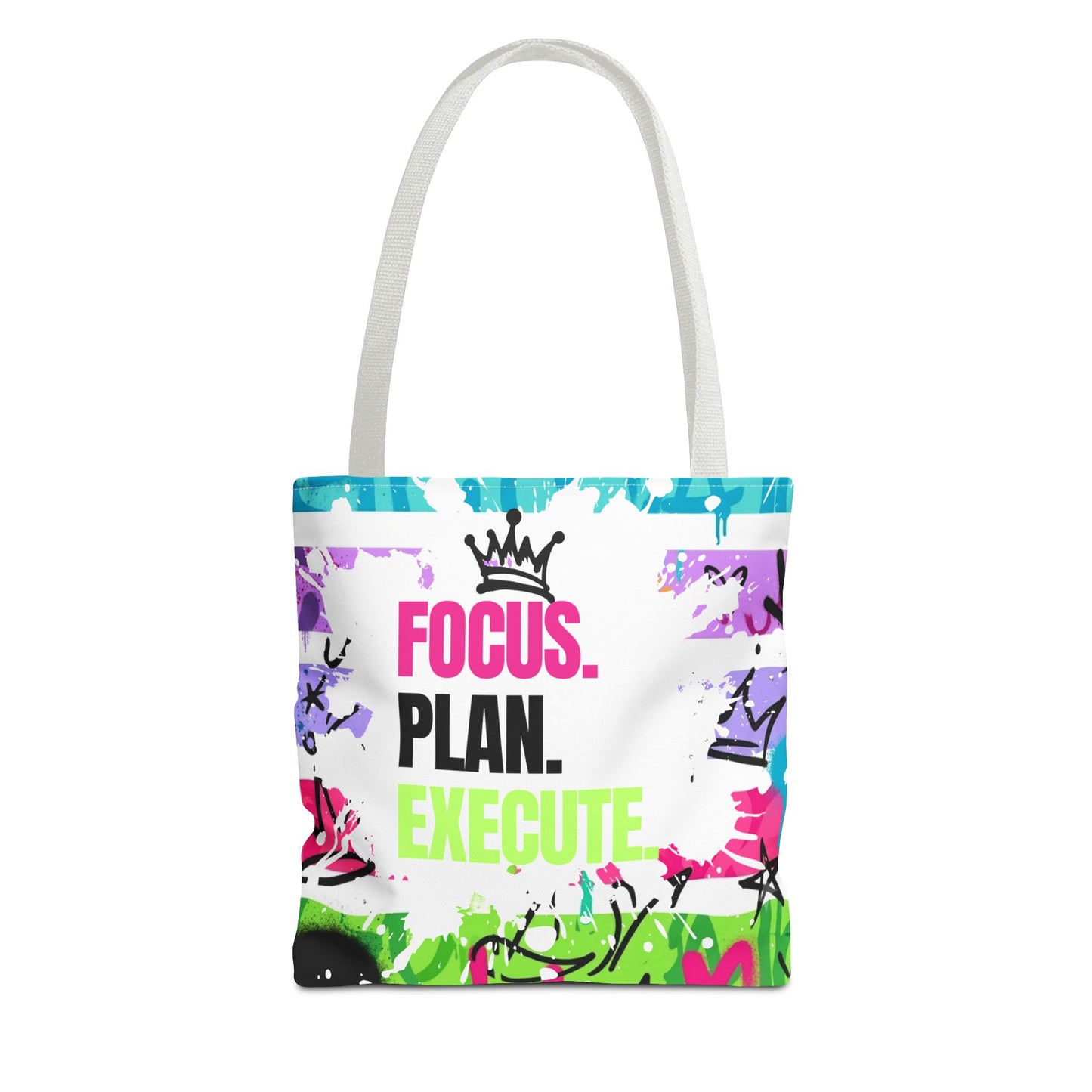Focus. Plan. Execute. Motivational Tote Bag