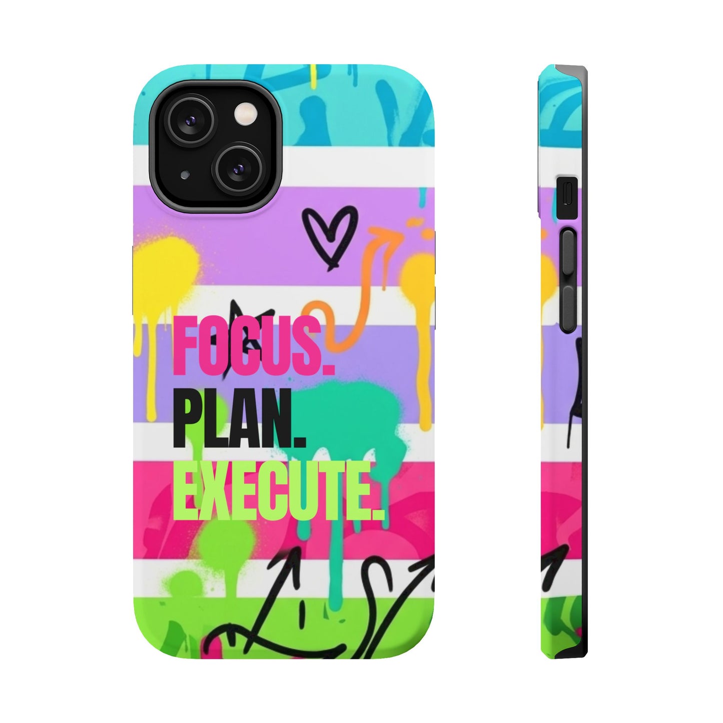 Focus. Plan. Execute. Motivational Phone Case — Magnetic Impact-Resistant