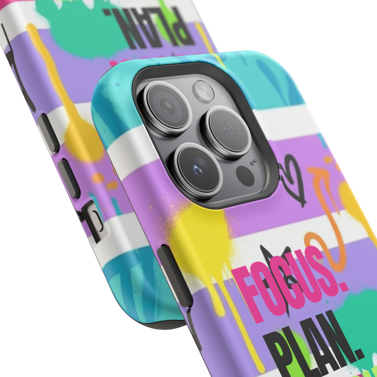 Focus. Plan. Execute. Motivational Phone Case — Magnetic Impact-Resistant