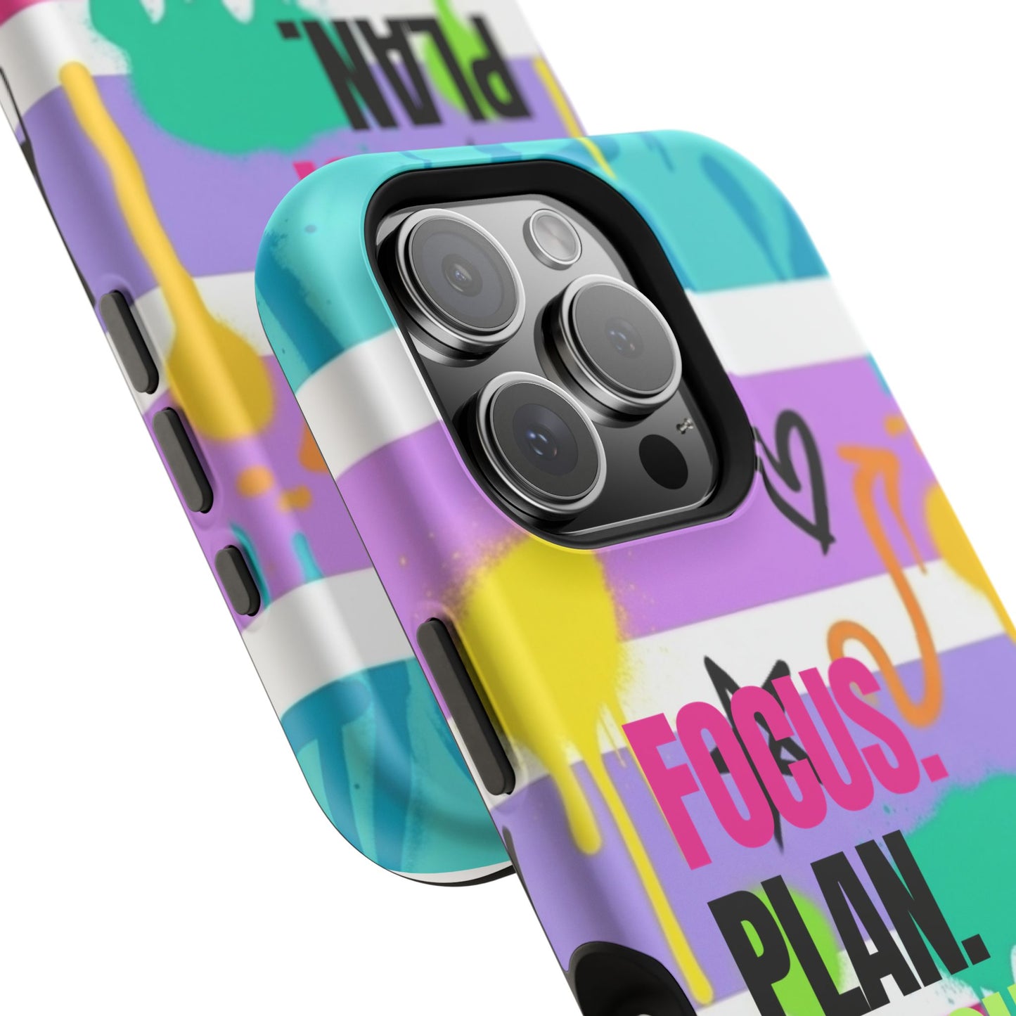 Focus. Plan. Execute. Motivational Phone Case — Magnetic Impact-Resistant