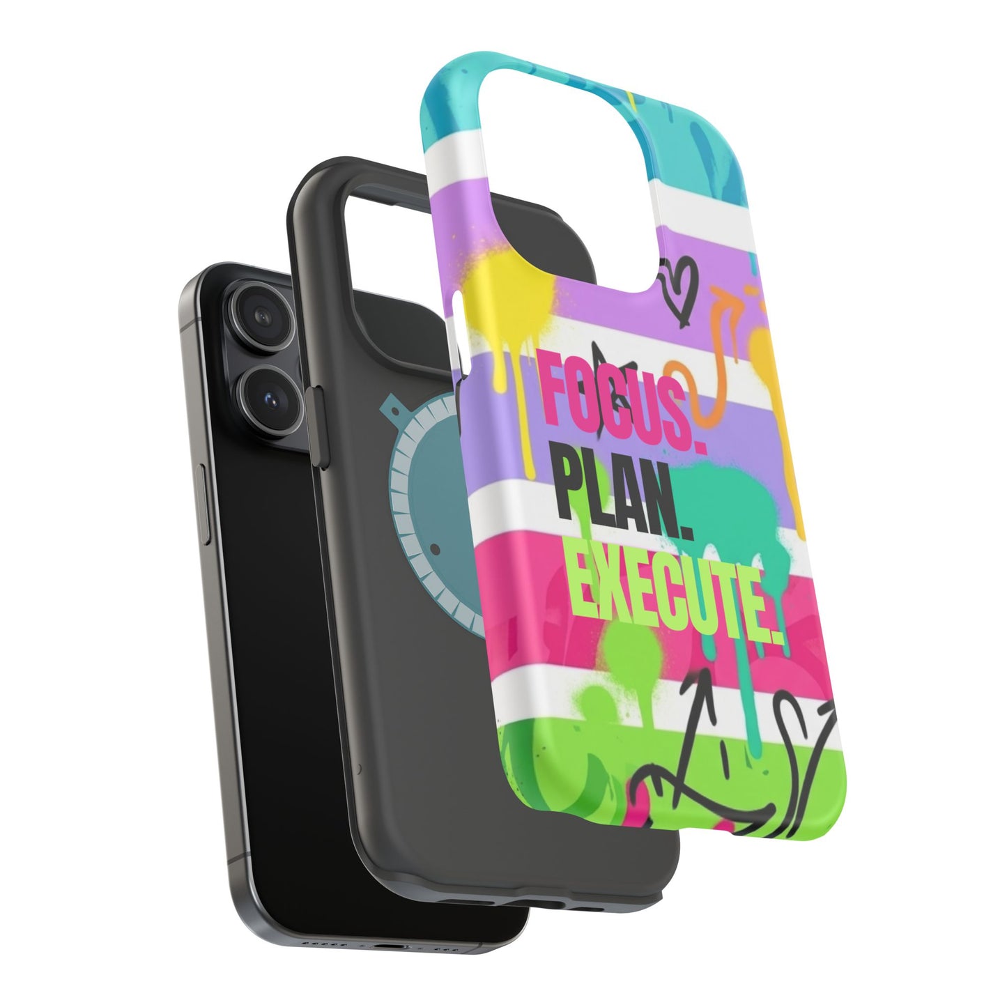 Focus. Plan. Execute. Motivational Phone Case — Magnetic Impact-Resistant
