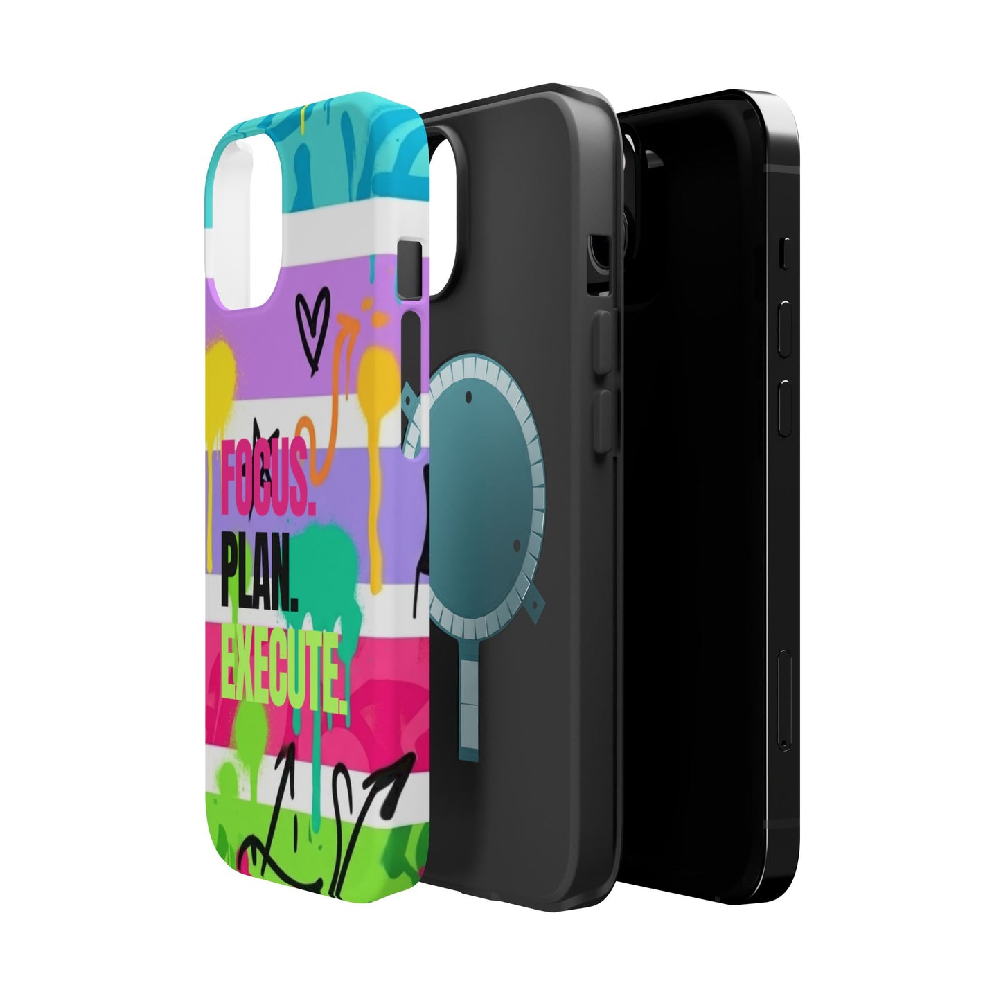 Focus. Plan. Execute. Motivational Phone Case — Magnetic Impact-Resistant