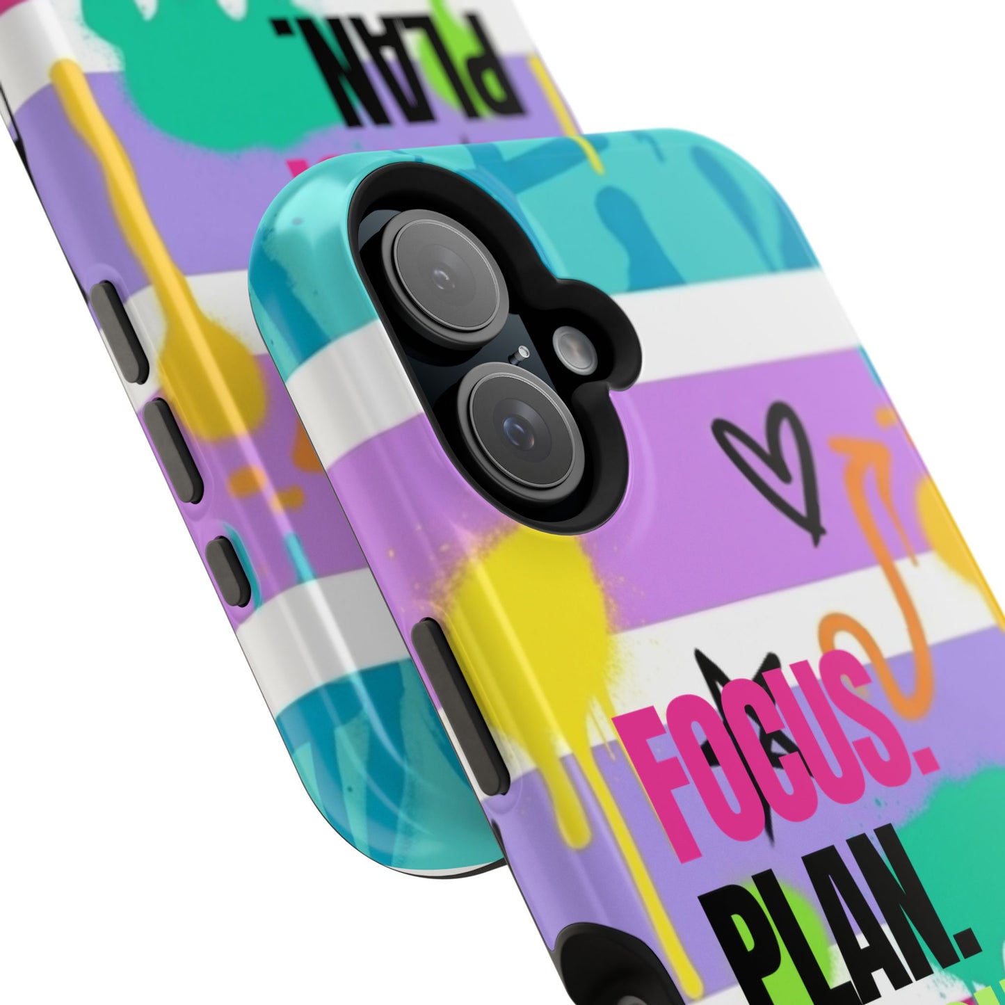 Focus. Plan. Execute. Motivational Phone Case — Magnetic Impact-Resistant