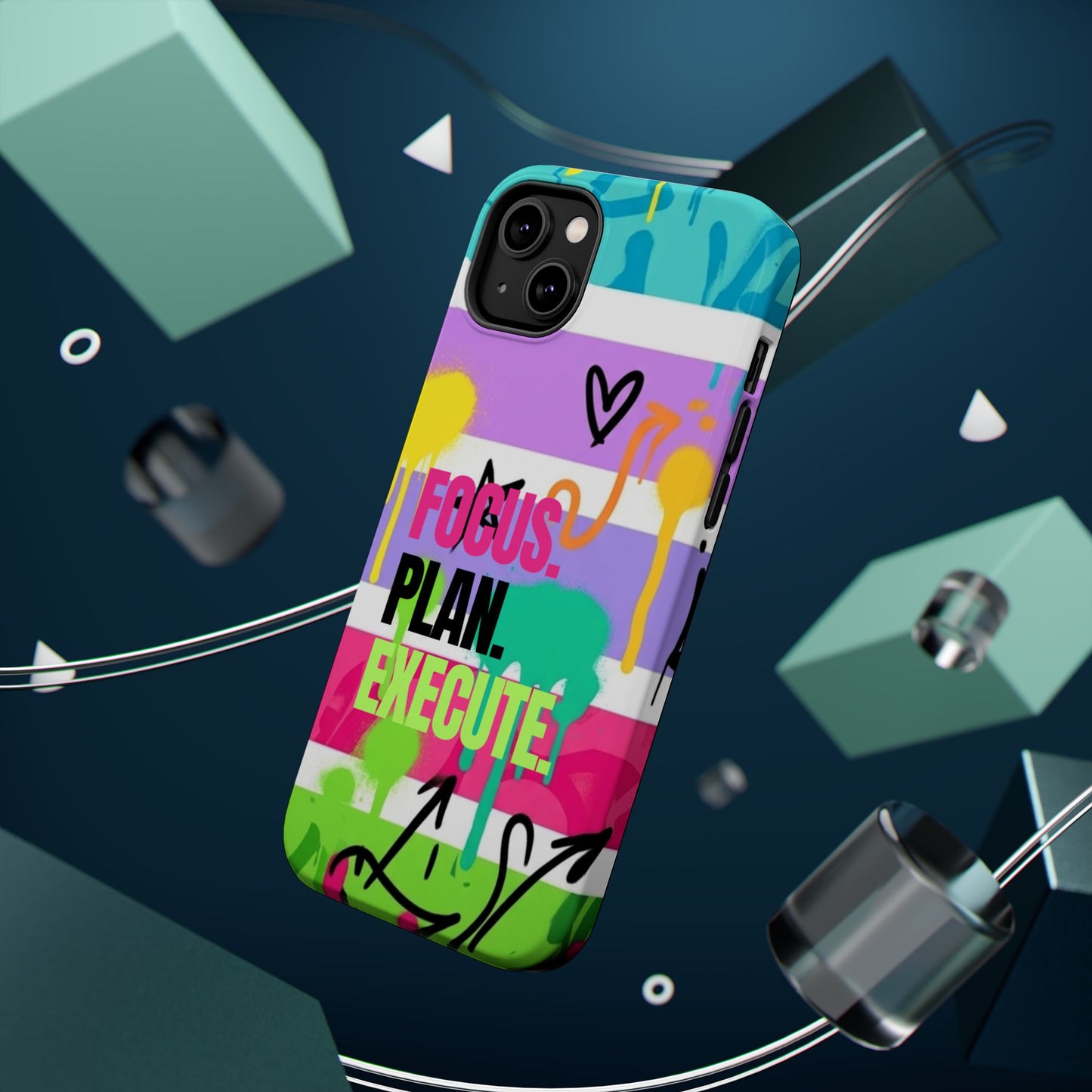 Focus. Plan. Execute. Motivational Phone Case — Magnetic Impact-Resistant