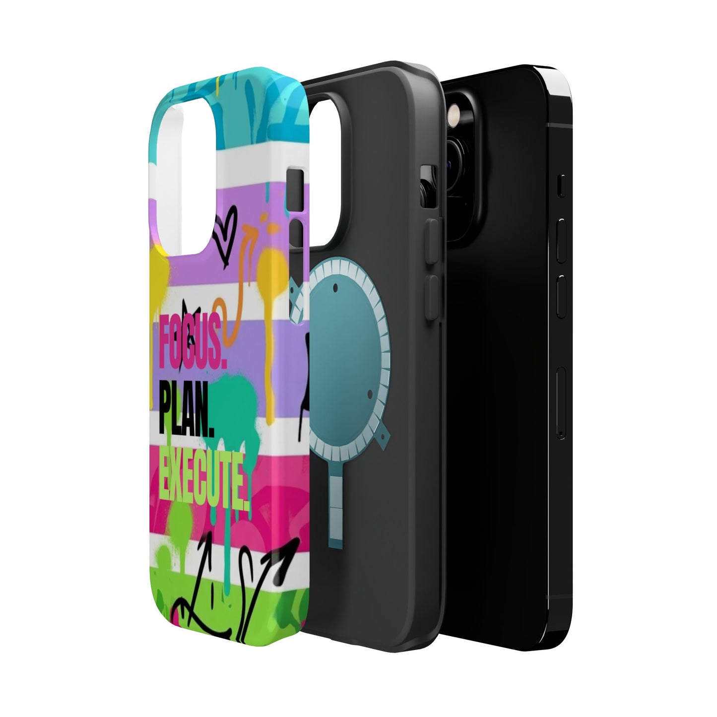 Focus. Plan. Execute. Motivational Phone Case — Magnetic Impact-Resistant