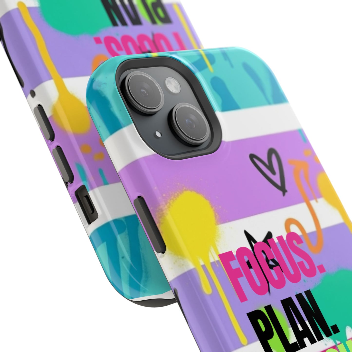 Focus. Plan. Execute. Motivational Phone Case — Magnetic Impact-Resistant