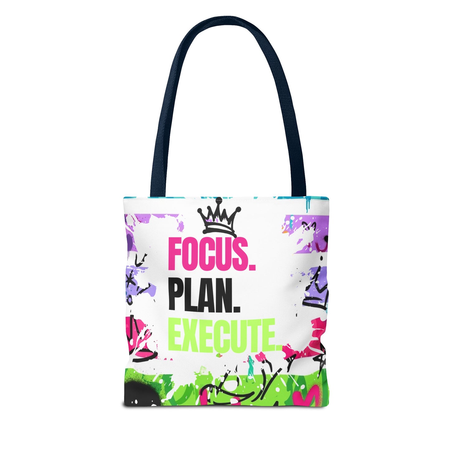 Focus. Plan. Execute. Motivational Tote Bag