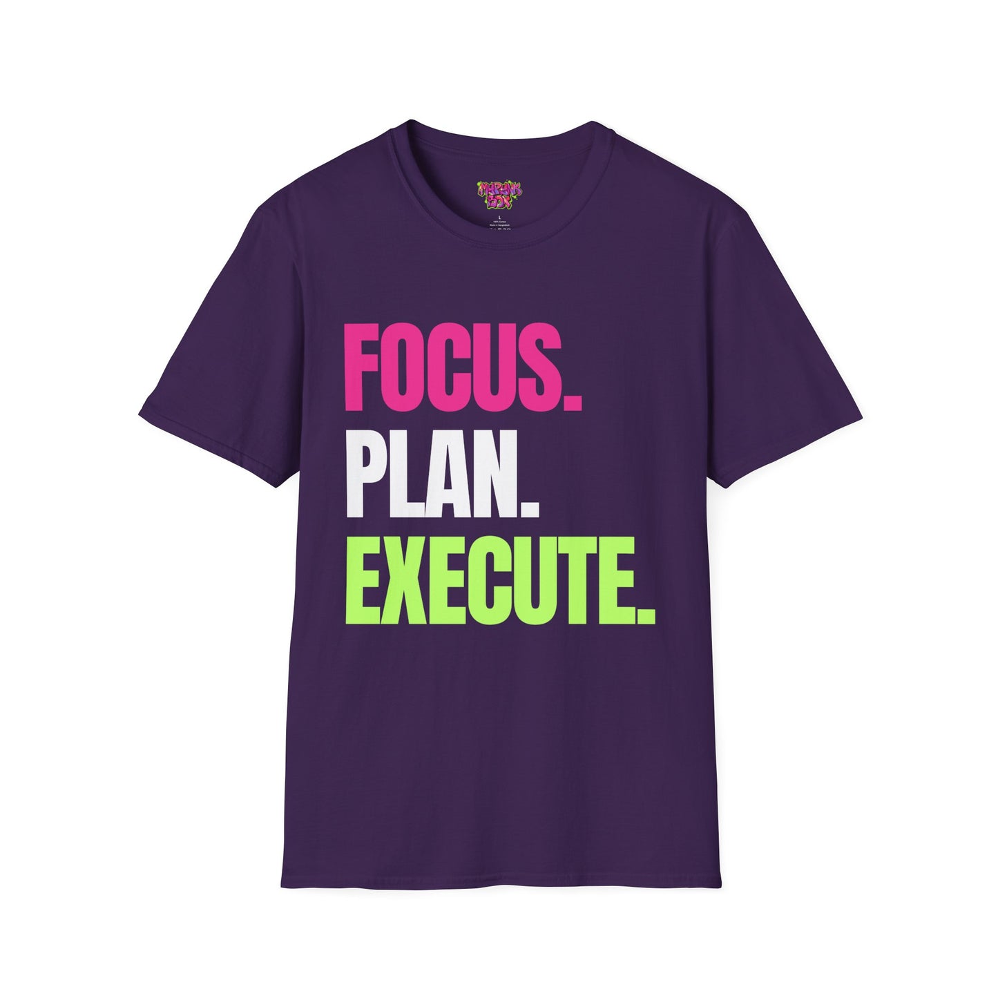 FOCUS. PLAN. EXECUTE. T-Shirt — Motivational Graphic Tee for Productivity & Goal Setting