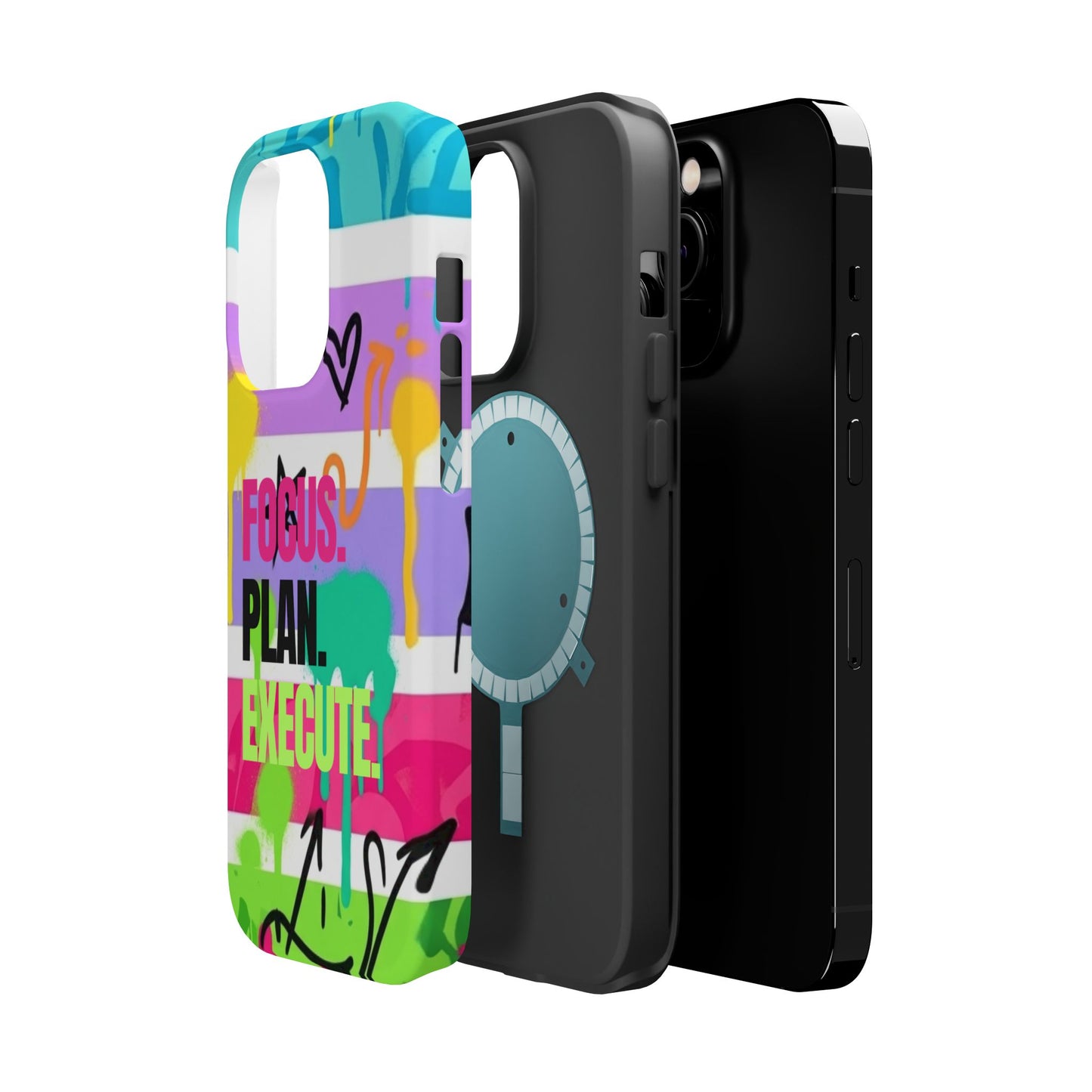 Focus. Plan. Execute. Motivational Phone Case — Magnetic Impact-Resistant