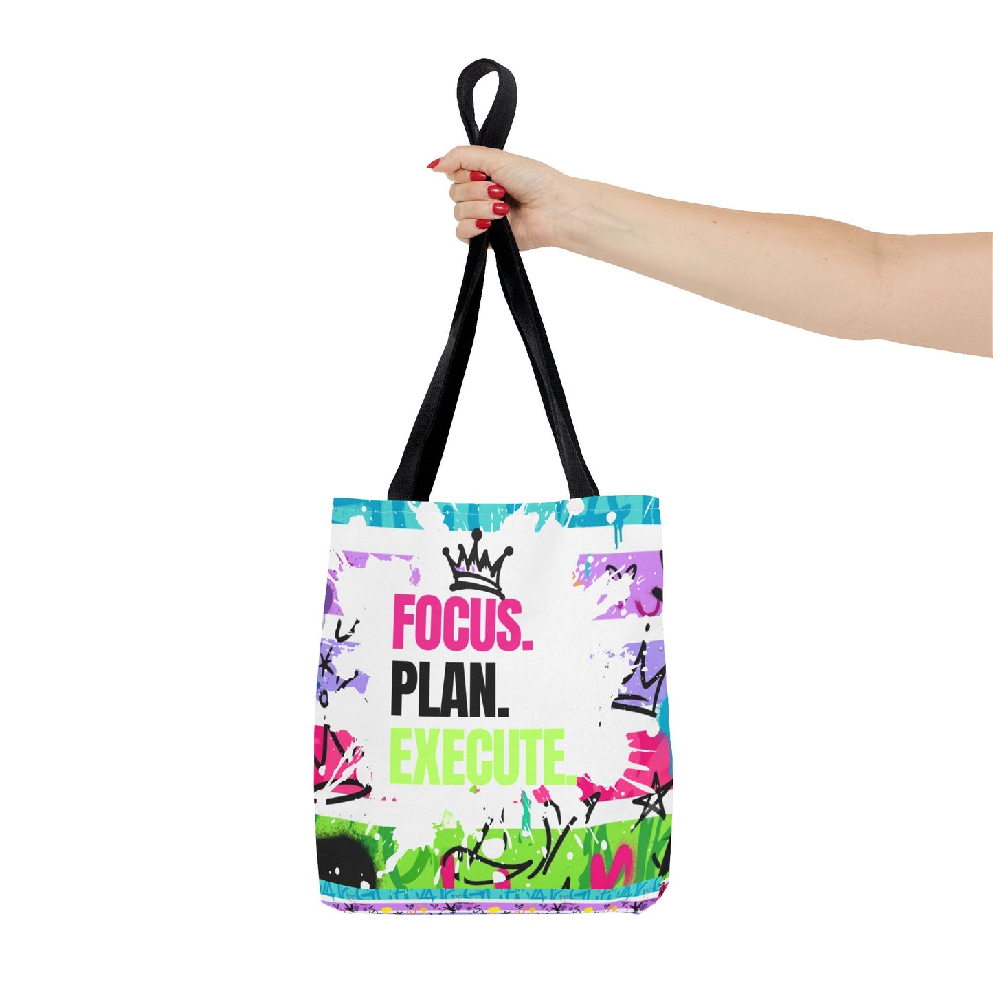 Focus. Plan. Execute. Motivational Tote Bag
