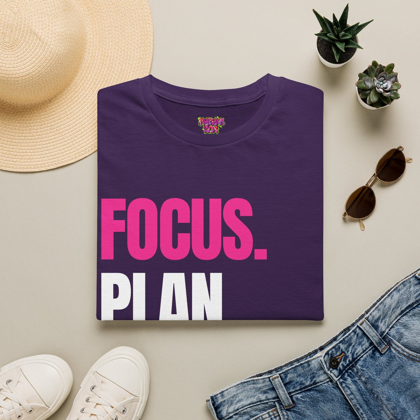 FOCUS. PLAN. EXECUTE. T-Shirt — Motivational Graphic Tee for Productivity & Goal Setting