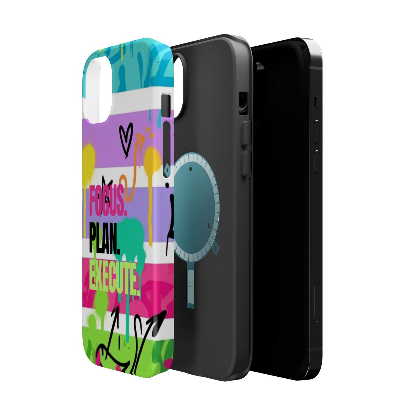 Focus. Plan. Execute. Motivational Phone Case — Magnetic Impact-Resistant