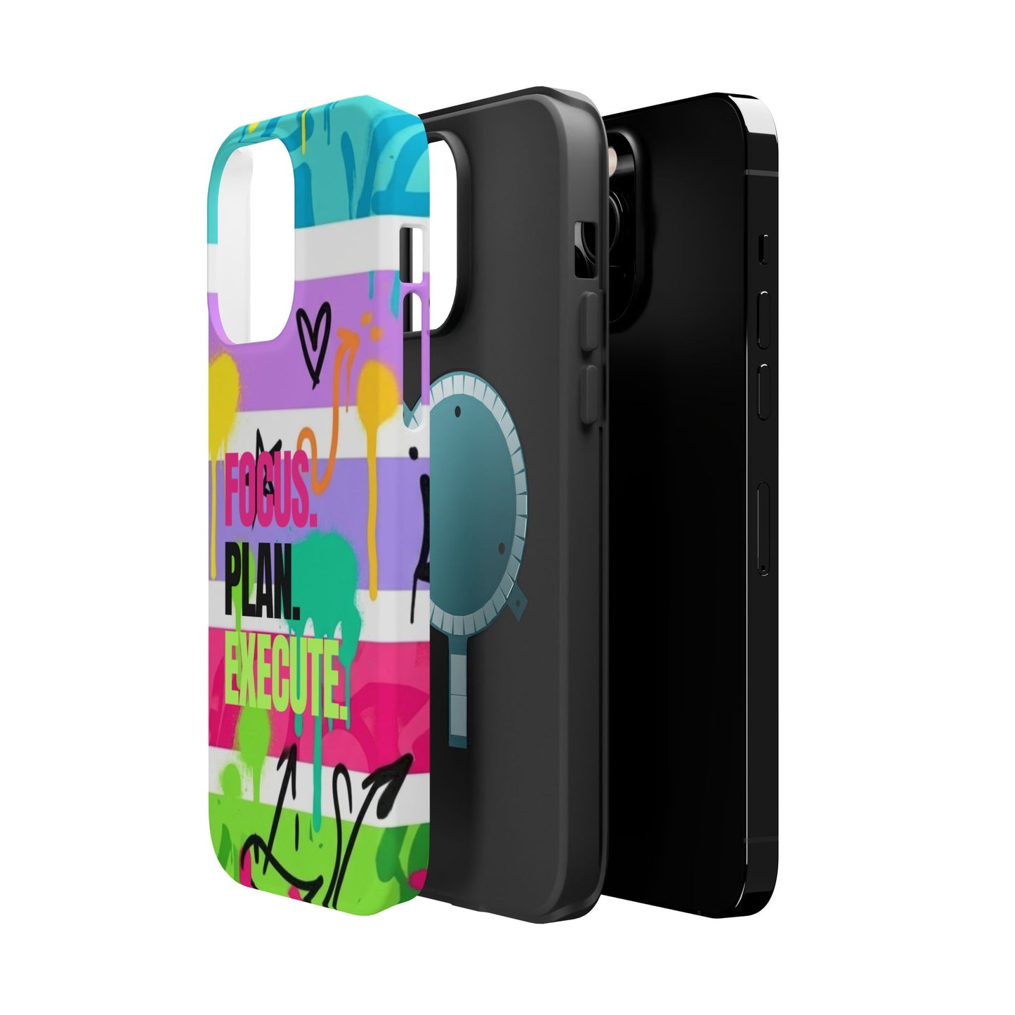 Focus. Plan. Execute. Motivational Phone Case — Magnetic Impact-Resistant