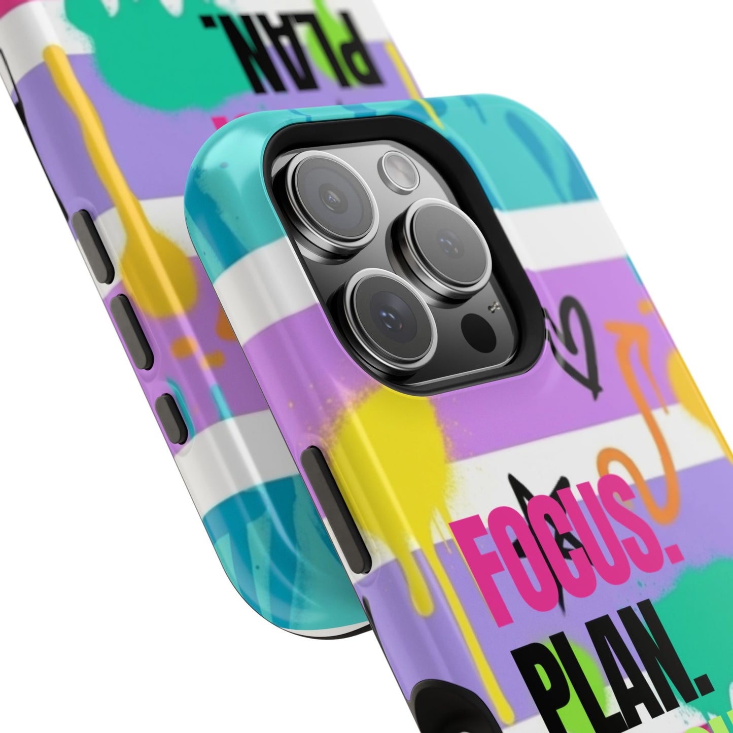 Focus. Plan. Execute. Motivational Phone Case — Magnetic Impact-Resistant