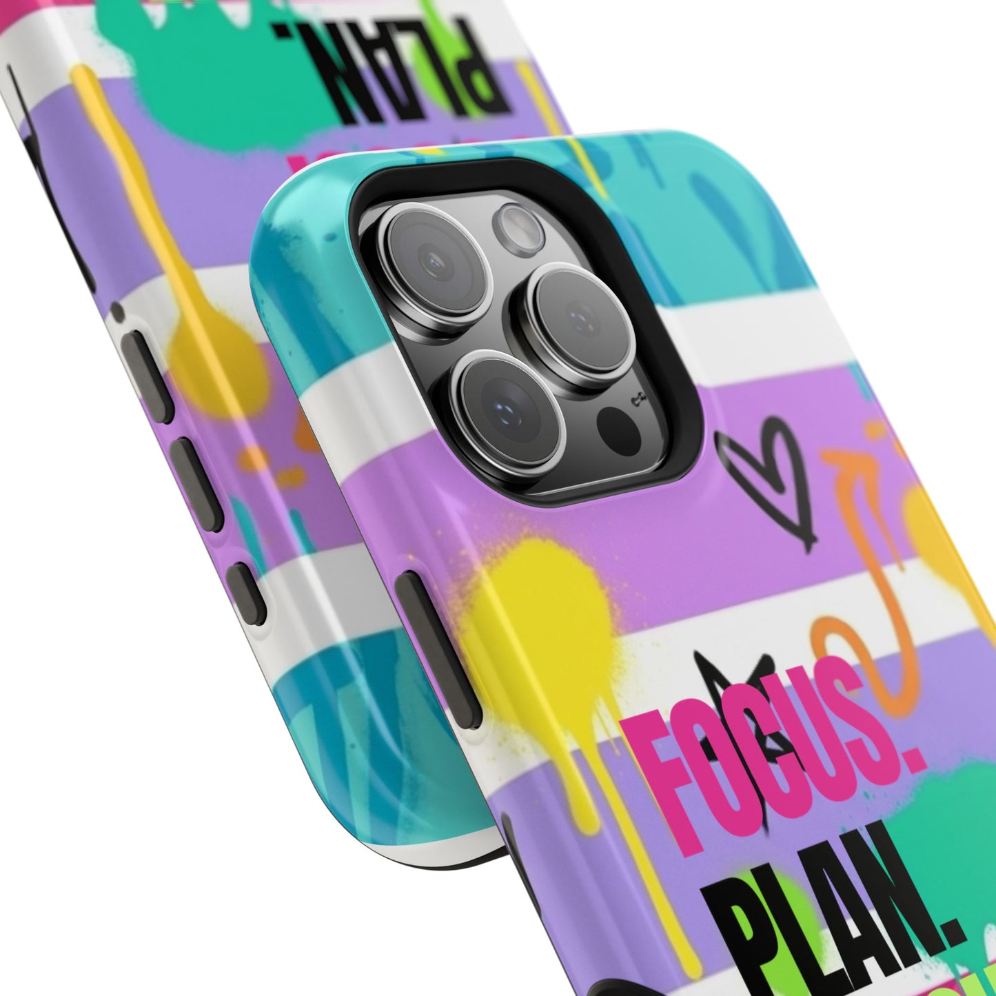 Focus. Plan. Execute. Motivational Phone Case — Magnetic Impact-Resistant
