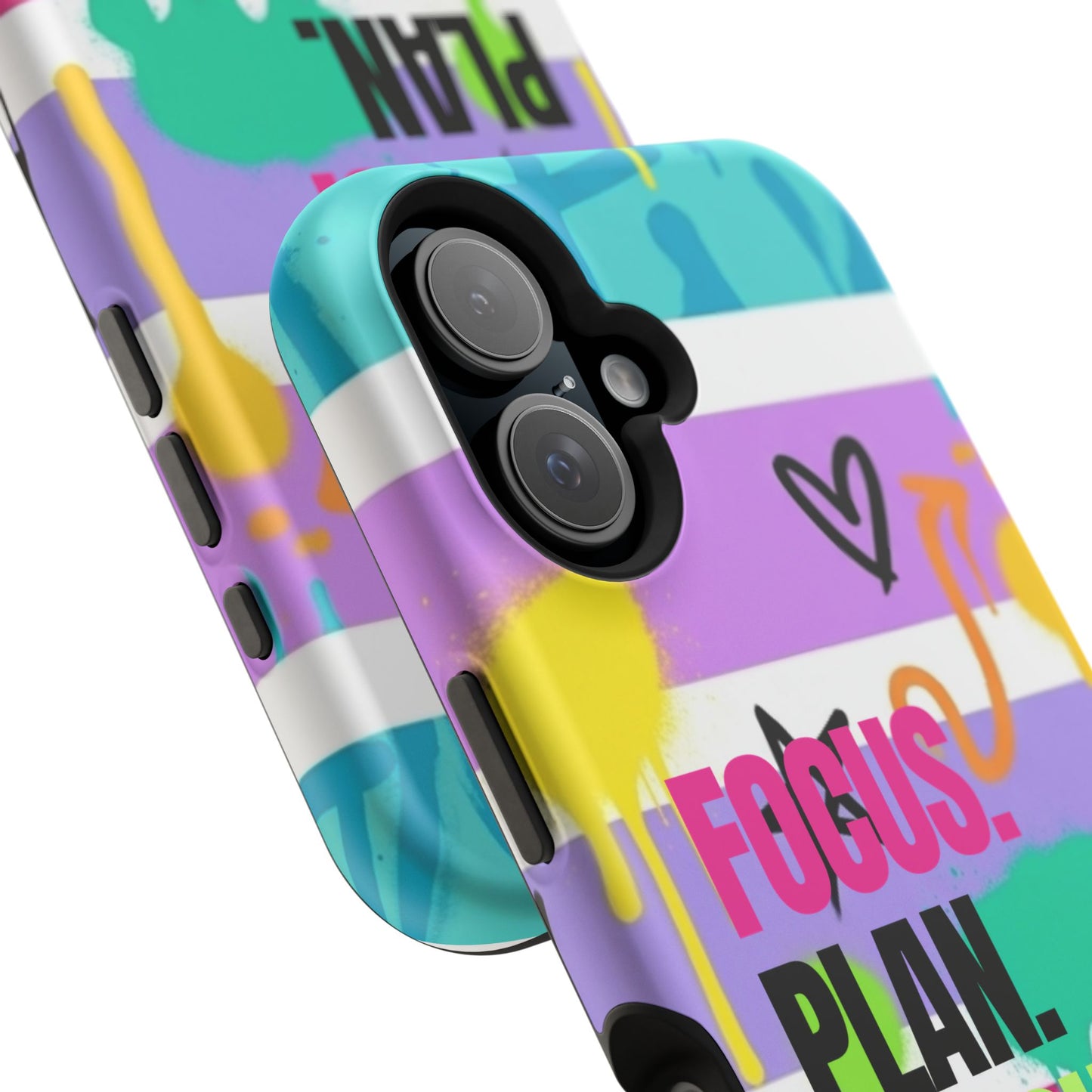 Focus. Plan. Execute. Motivational Phone Case — Magnetic Impact-Resistant