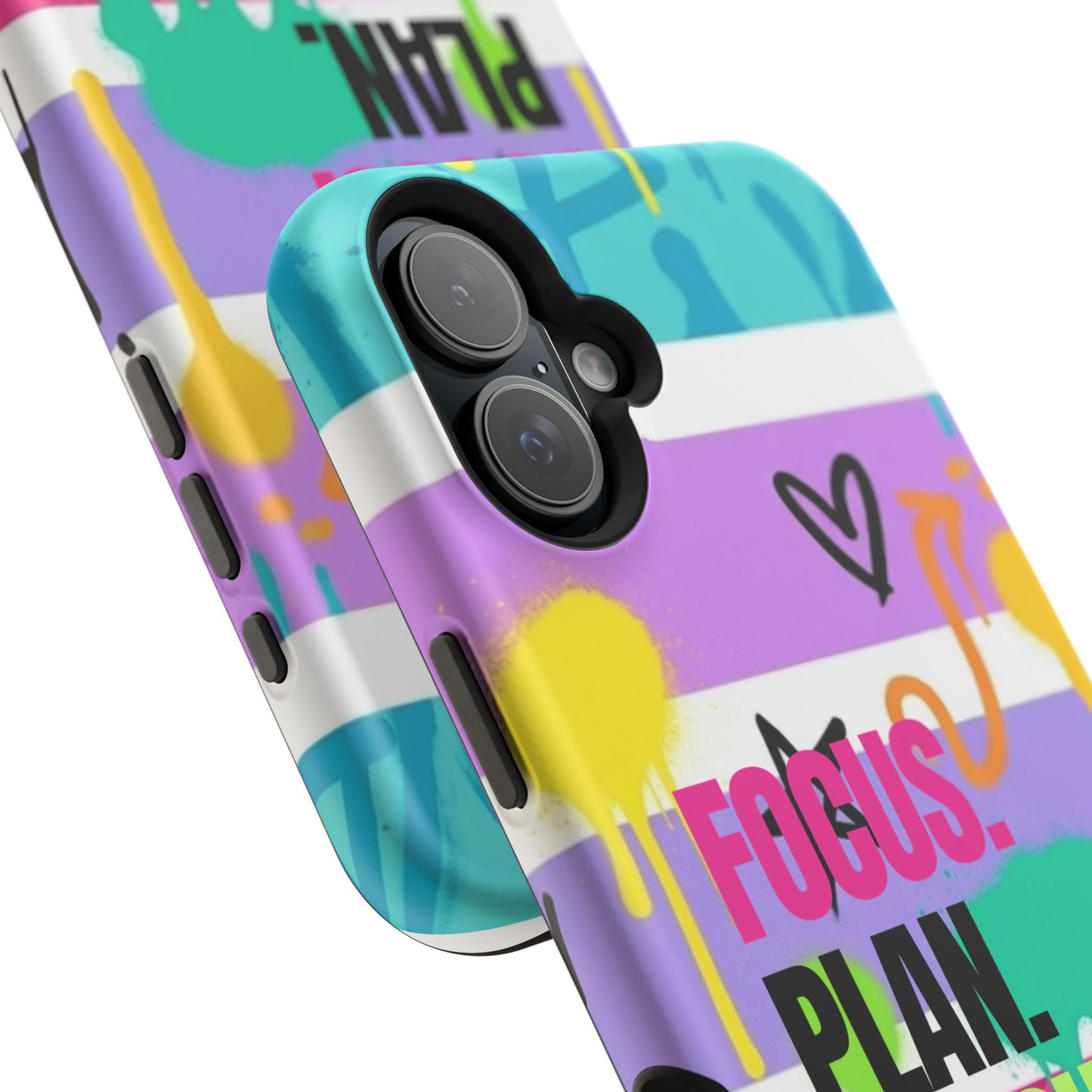 Focus. Plan. Execute. Motivational Phone Case — Magnetic Impact-Resistant