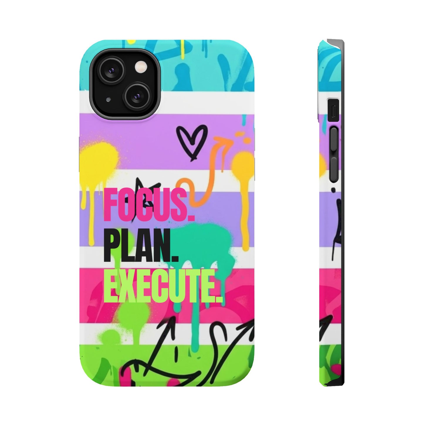 Focus. Plan. Execute. Motivational Phone Case — Magnetic Impact-Resistant