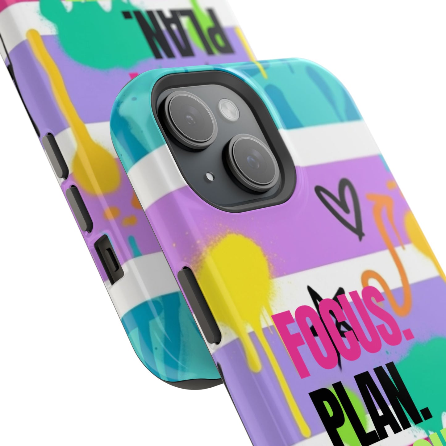 Focus. Plan. Execute. Motivational Phone Case — Magnetic Impact-Resistant