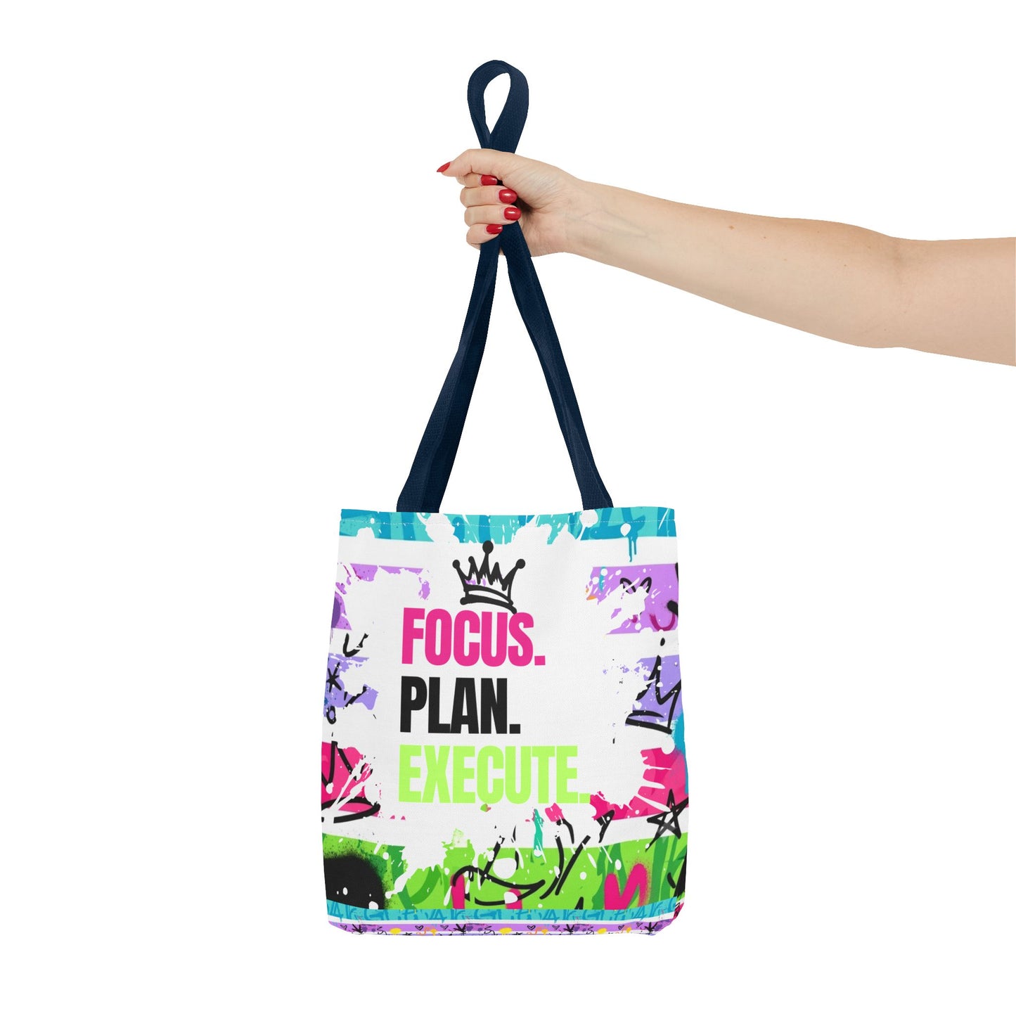 Focus. Plan. Execute. Motivational Tote Bag