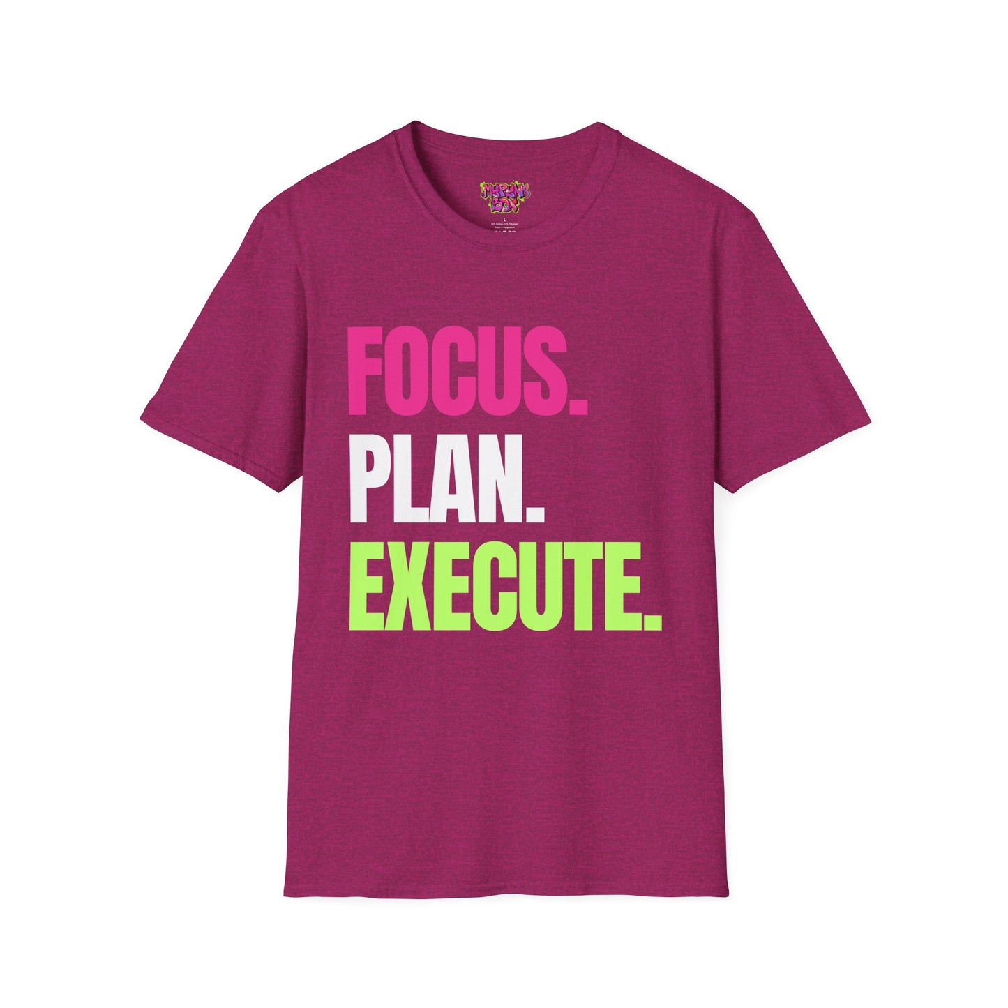 FOCUS. PLAN. EXECUTE. T-Shirt — Motivational Graphic Tee for Productivity & Goal Setting