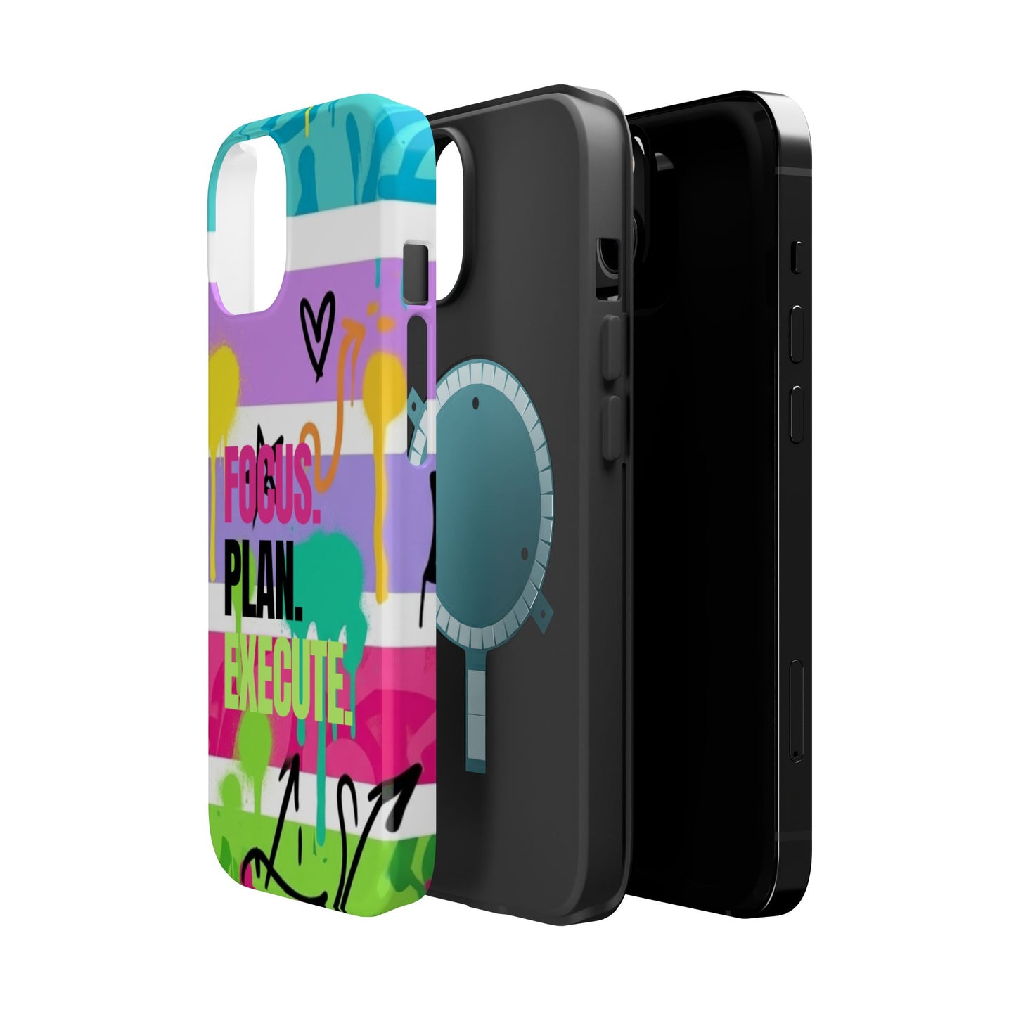 Focus. Plan. Execute. Motivational Phone Case — Magnetic Impact-Resistant