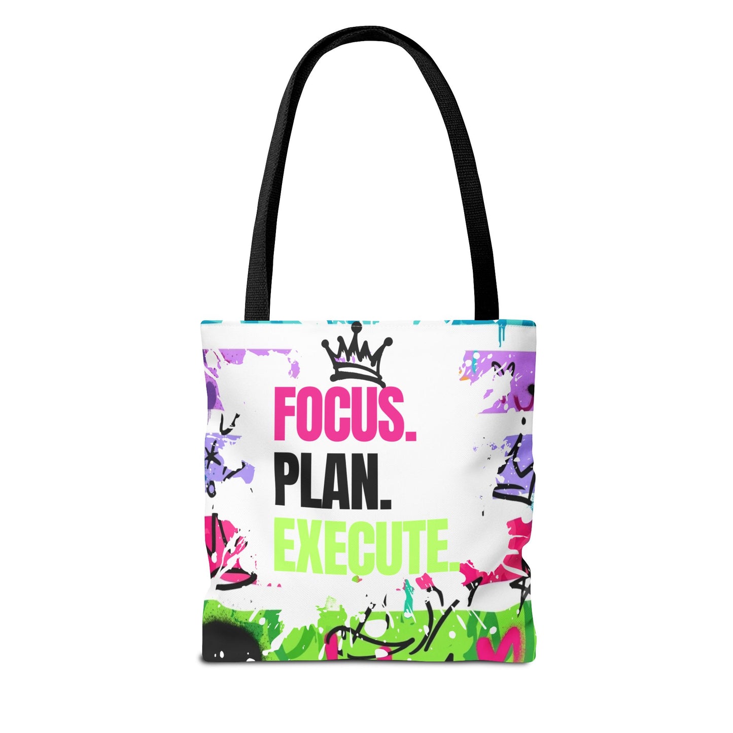 Focus. Plan. Execute. Motivational Tote Bag