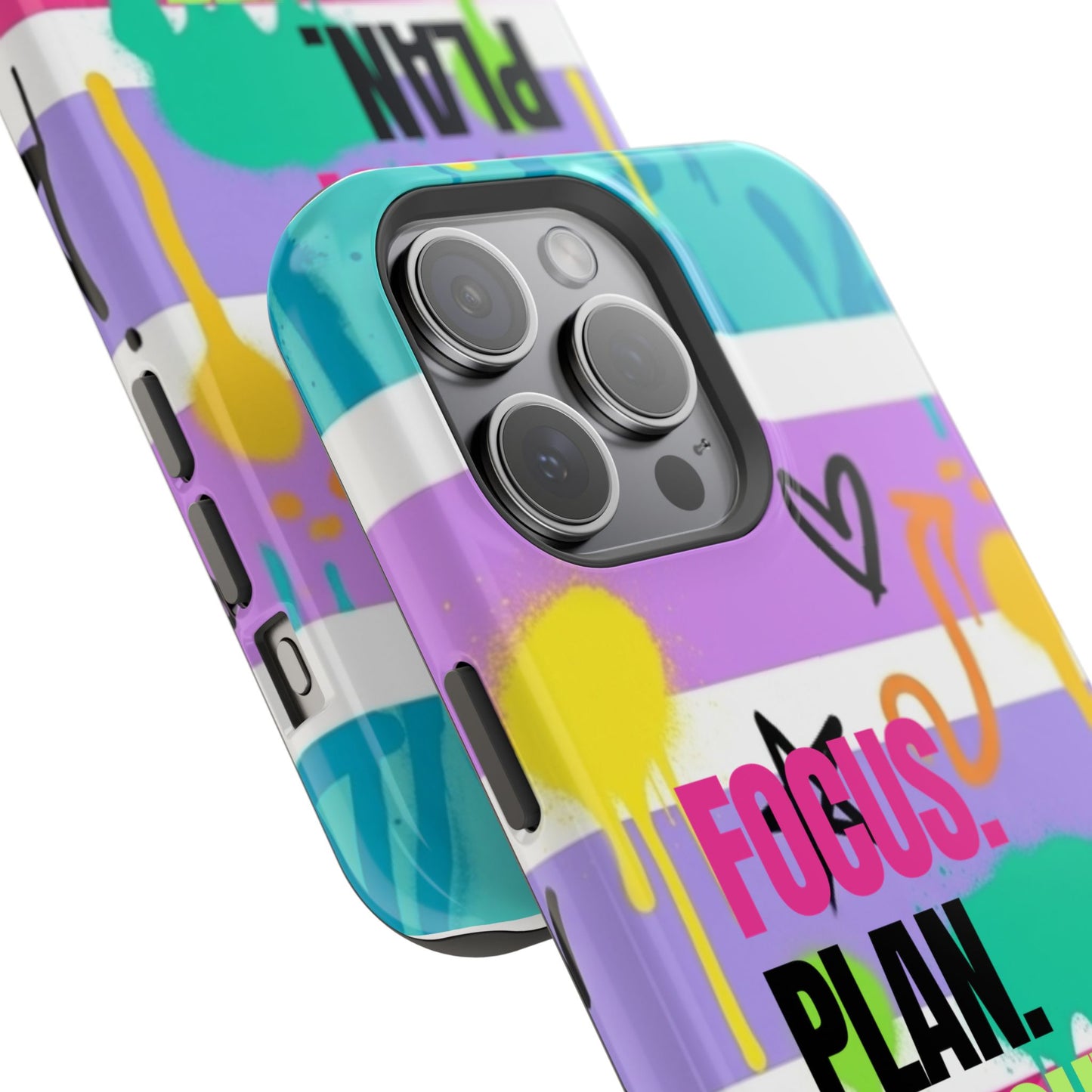 Focus. Plan. Execute. Motivational Phone Case — Magnetic Impact-Resistant