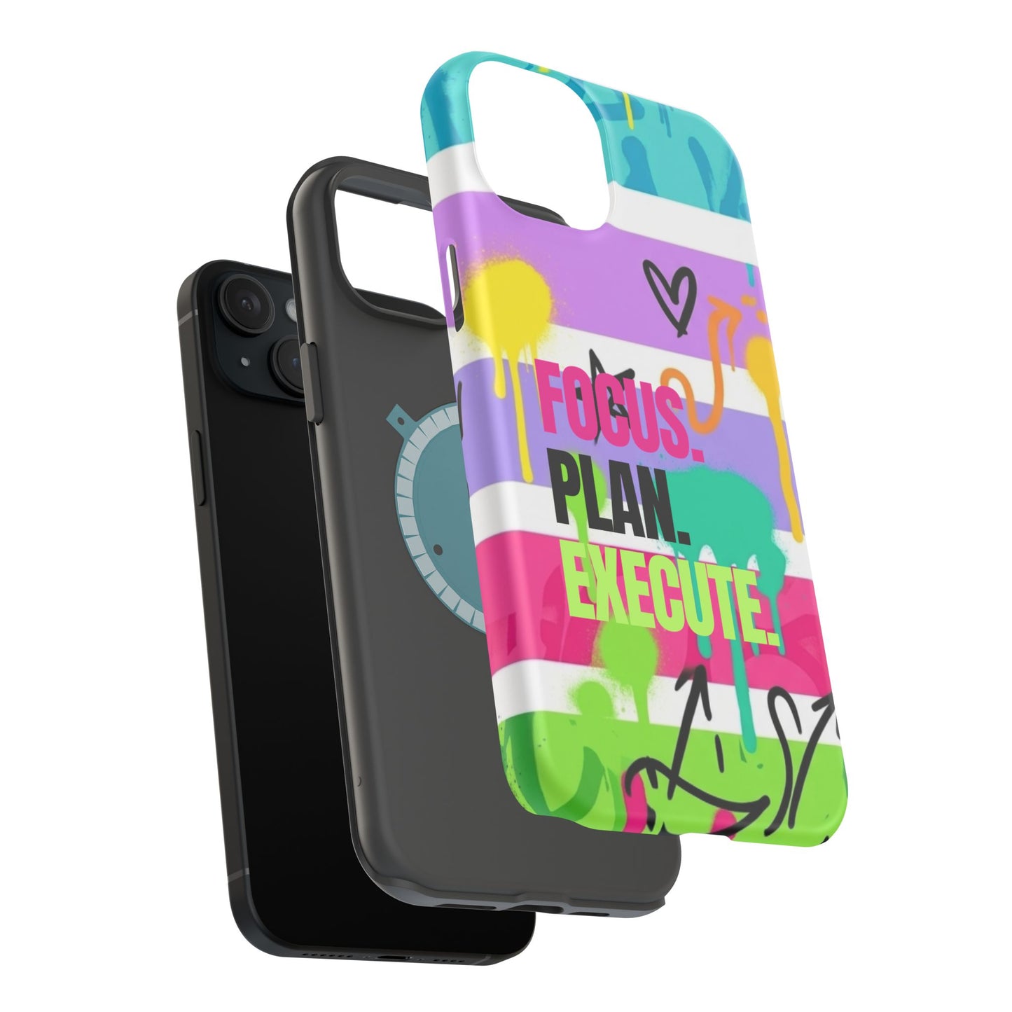 Focus. Plan. Execute. Motivational Phone Case — Magnetic Impact-Resistant
