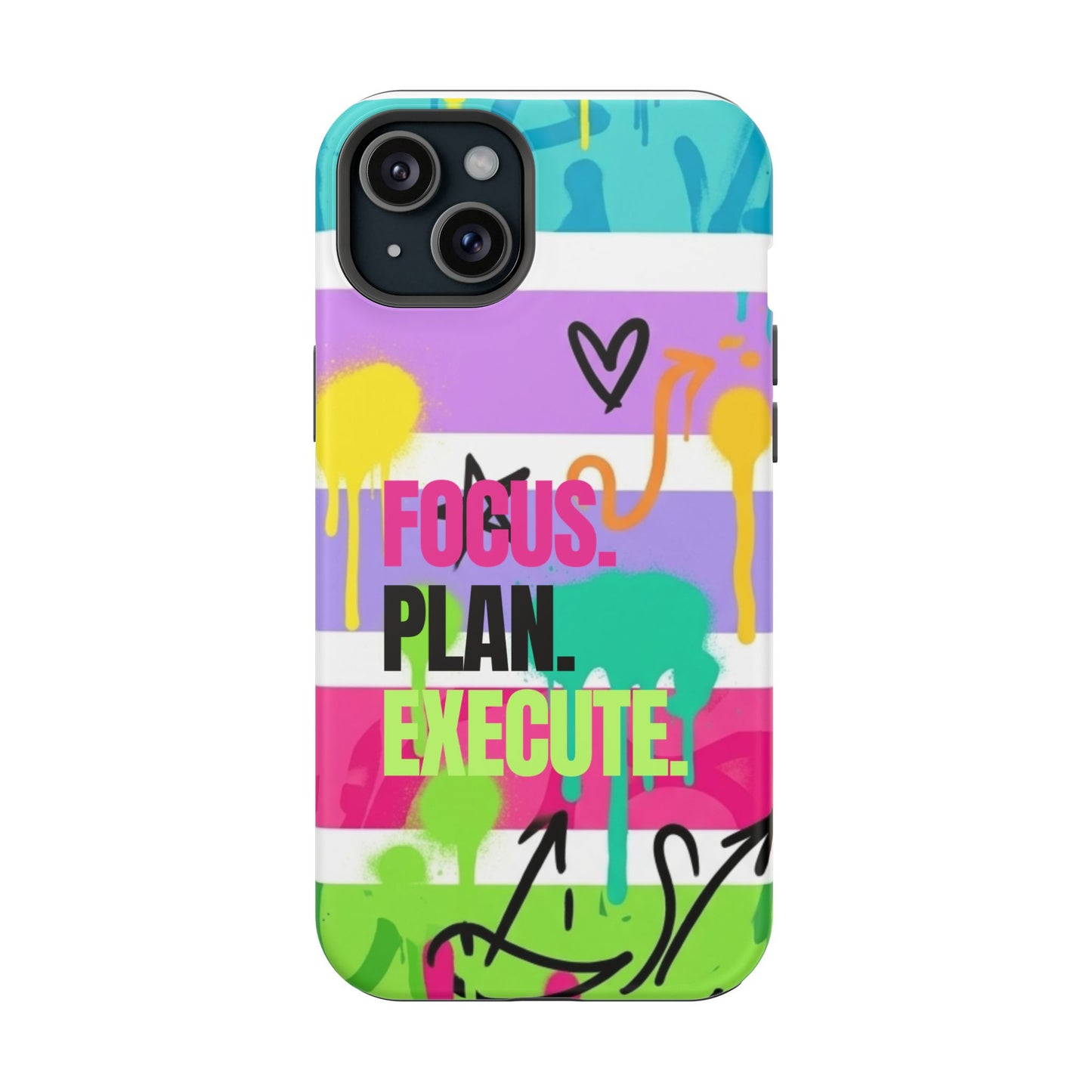 Focus. Plan. Execute. Motivational Phone Case — Magnetic Impact-Resistant