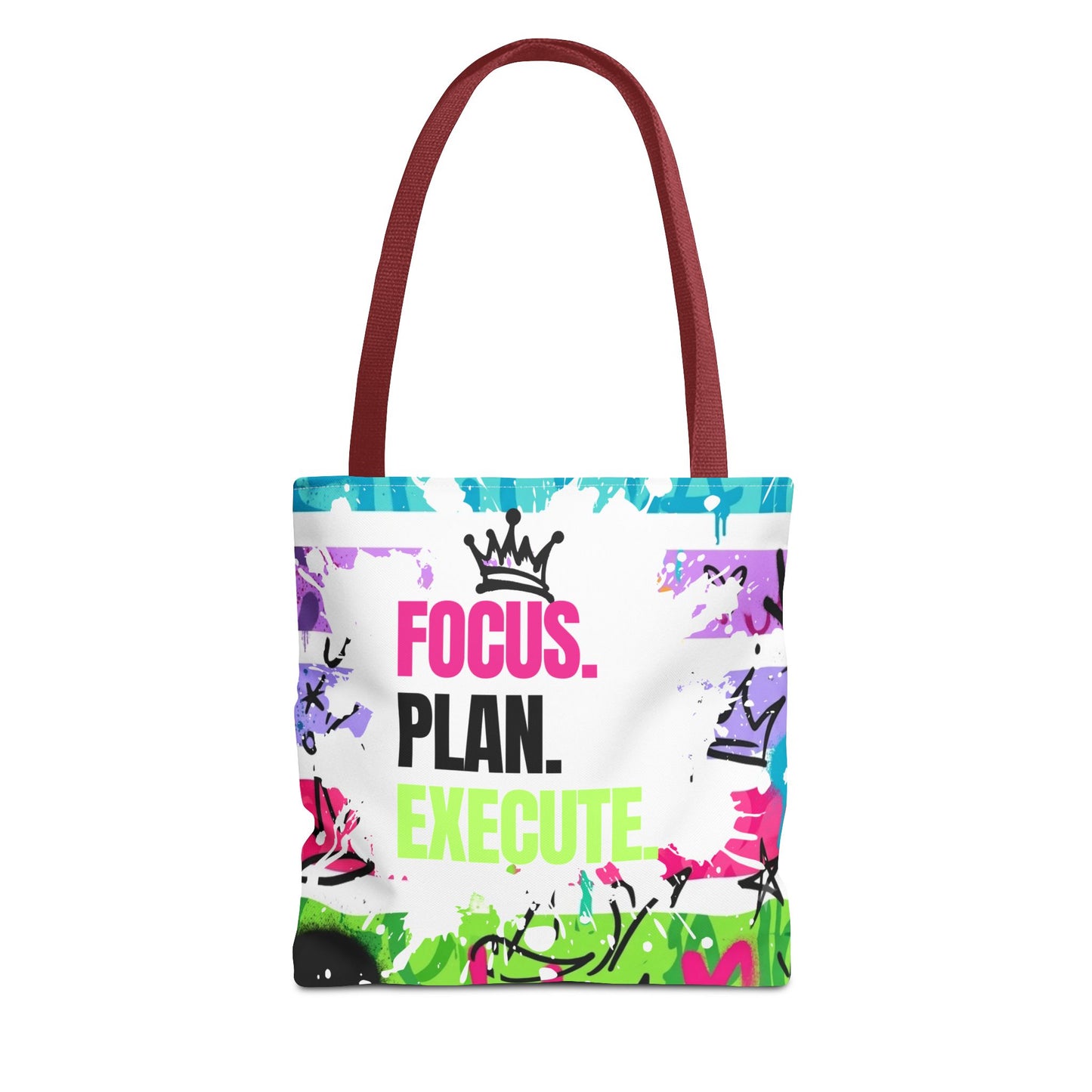 Focus. Plan. Execute. Motivational Tote Bag