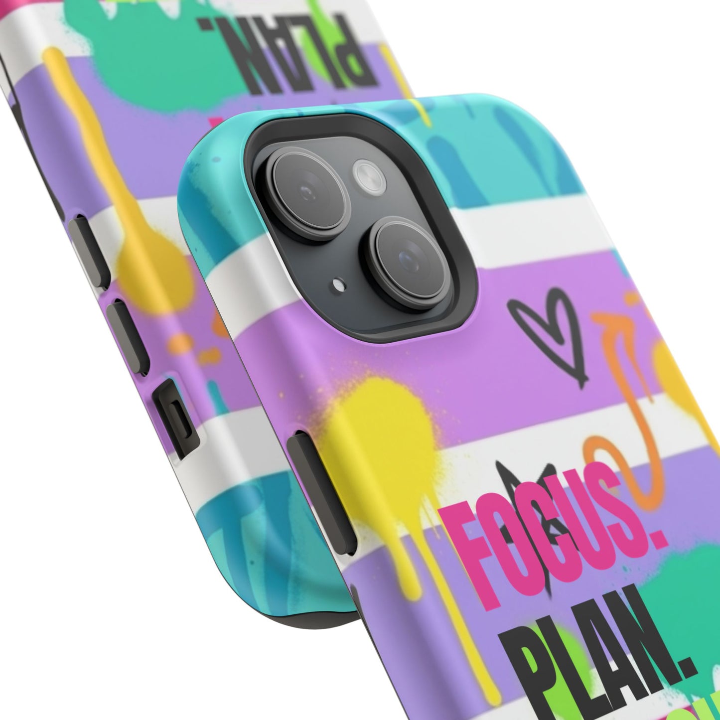 Focus. Plan. Execute. Motivational Phone Case — Magnetic Impact-Resistant