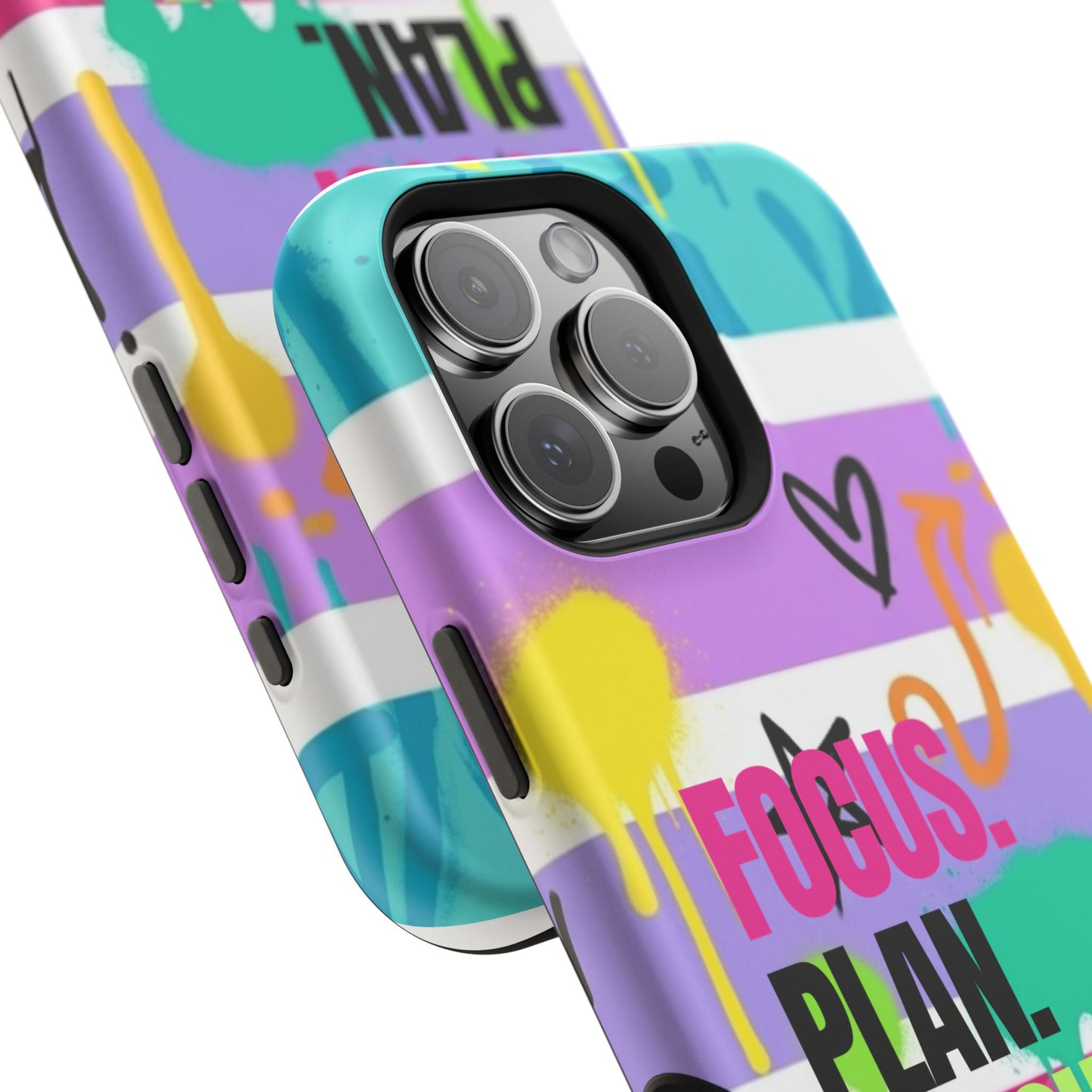 Focus. Plan. Execute. Motivational Phone Case — Magnetic Impact-Resistant